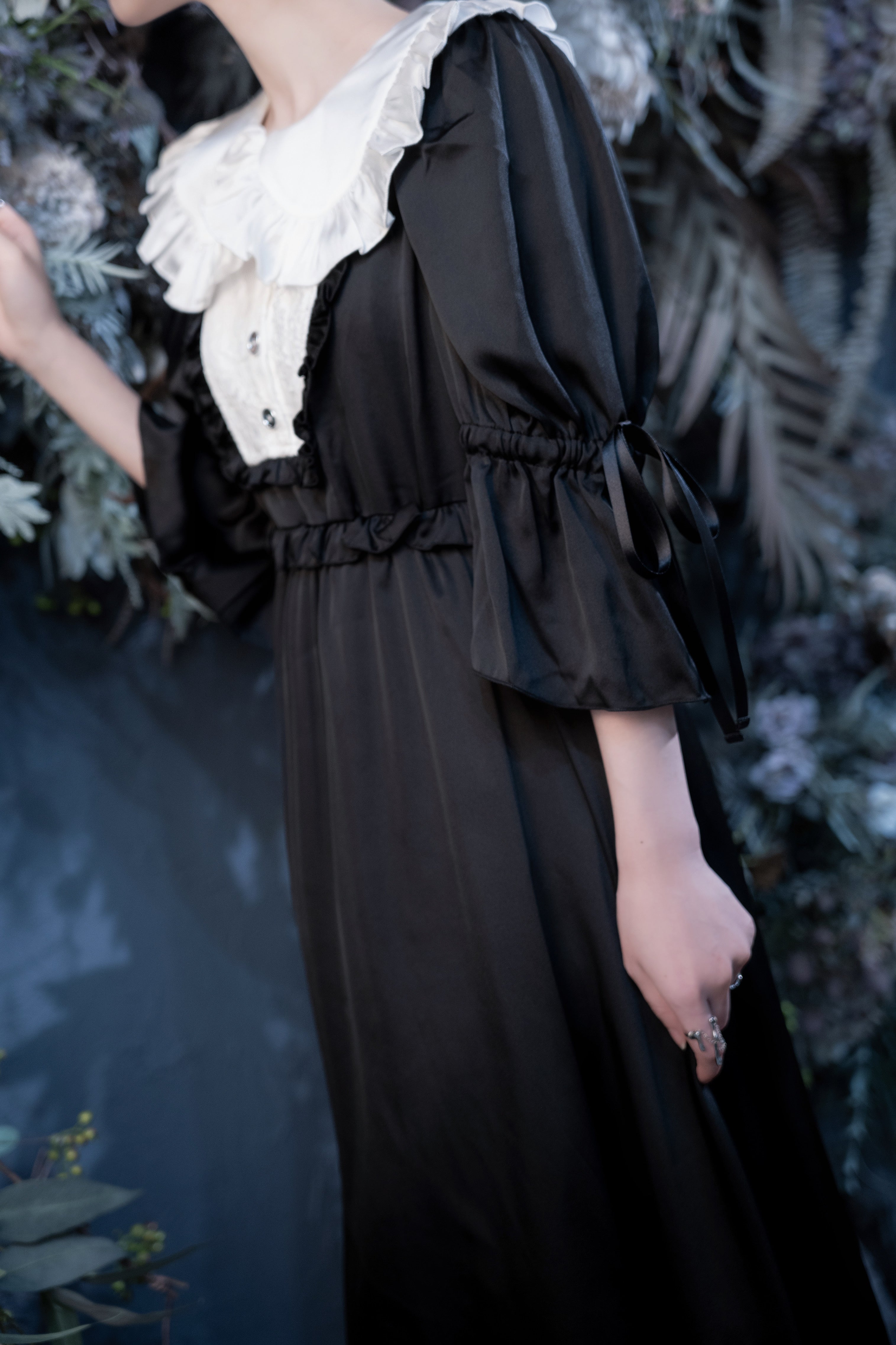 maid doll one-piece black