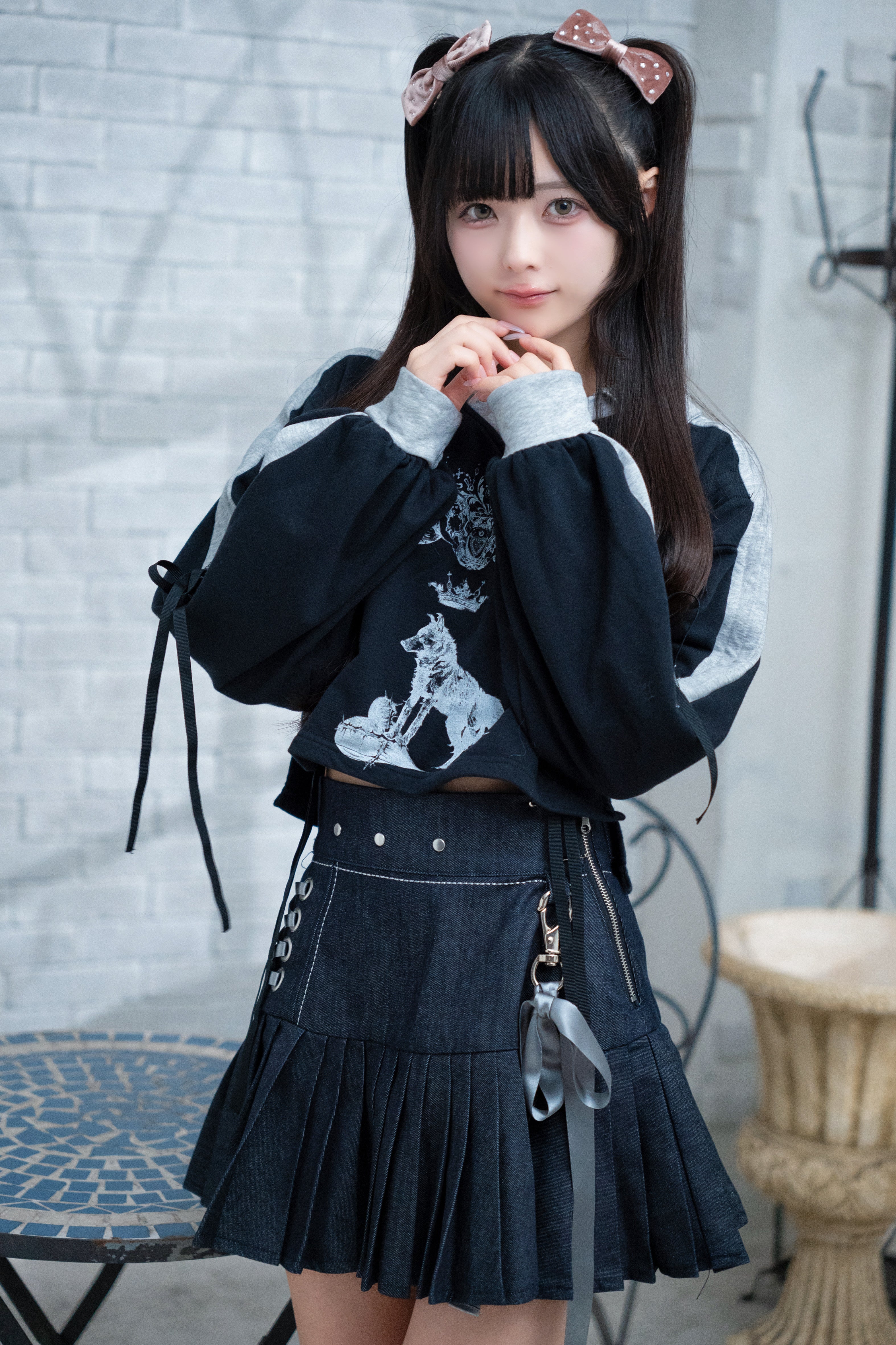 dd wolf sweat polo shirt black