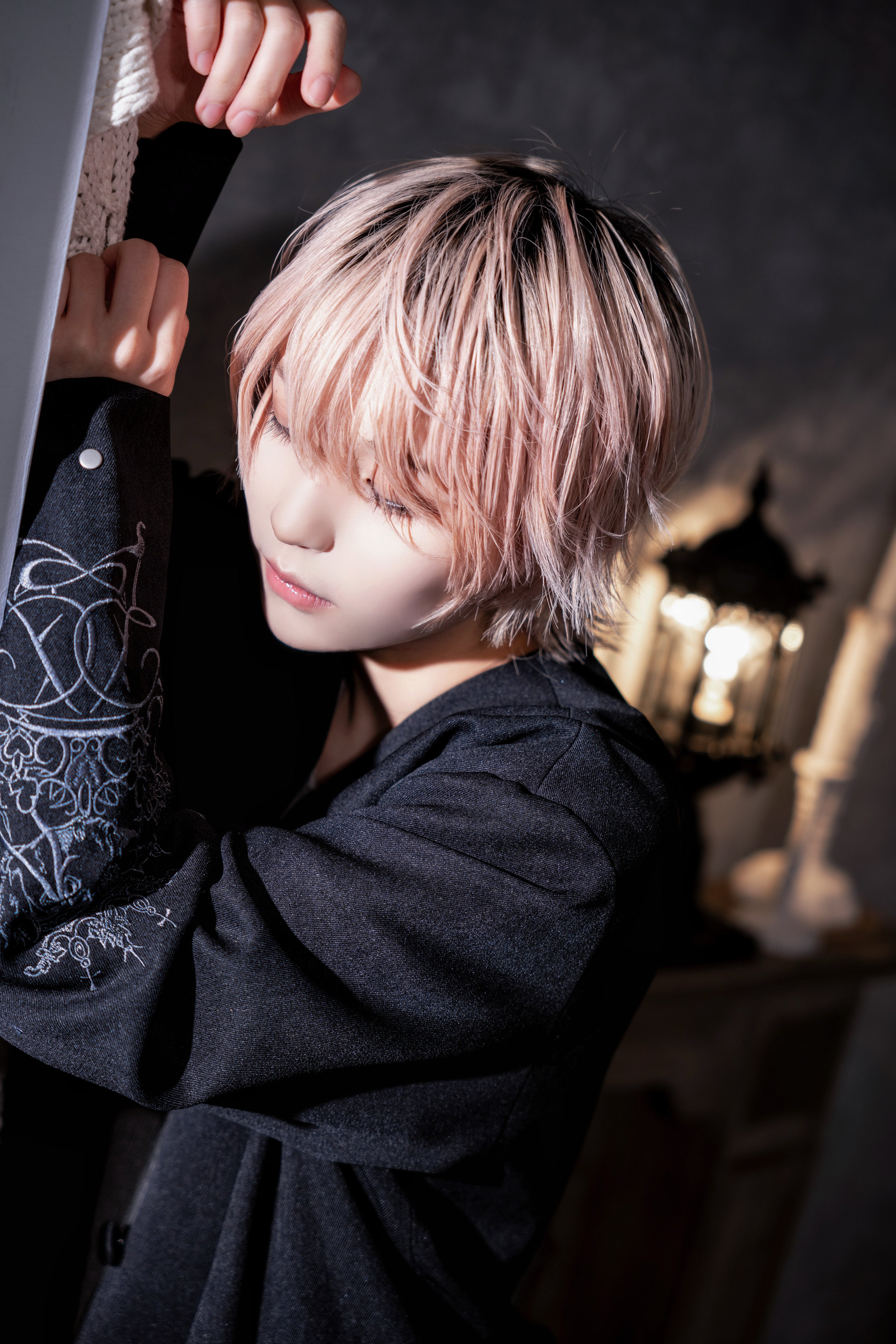 dd cat stitch coat black