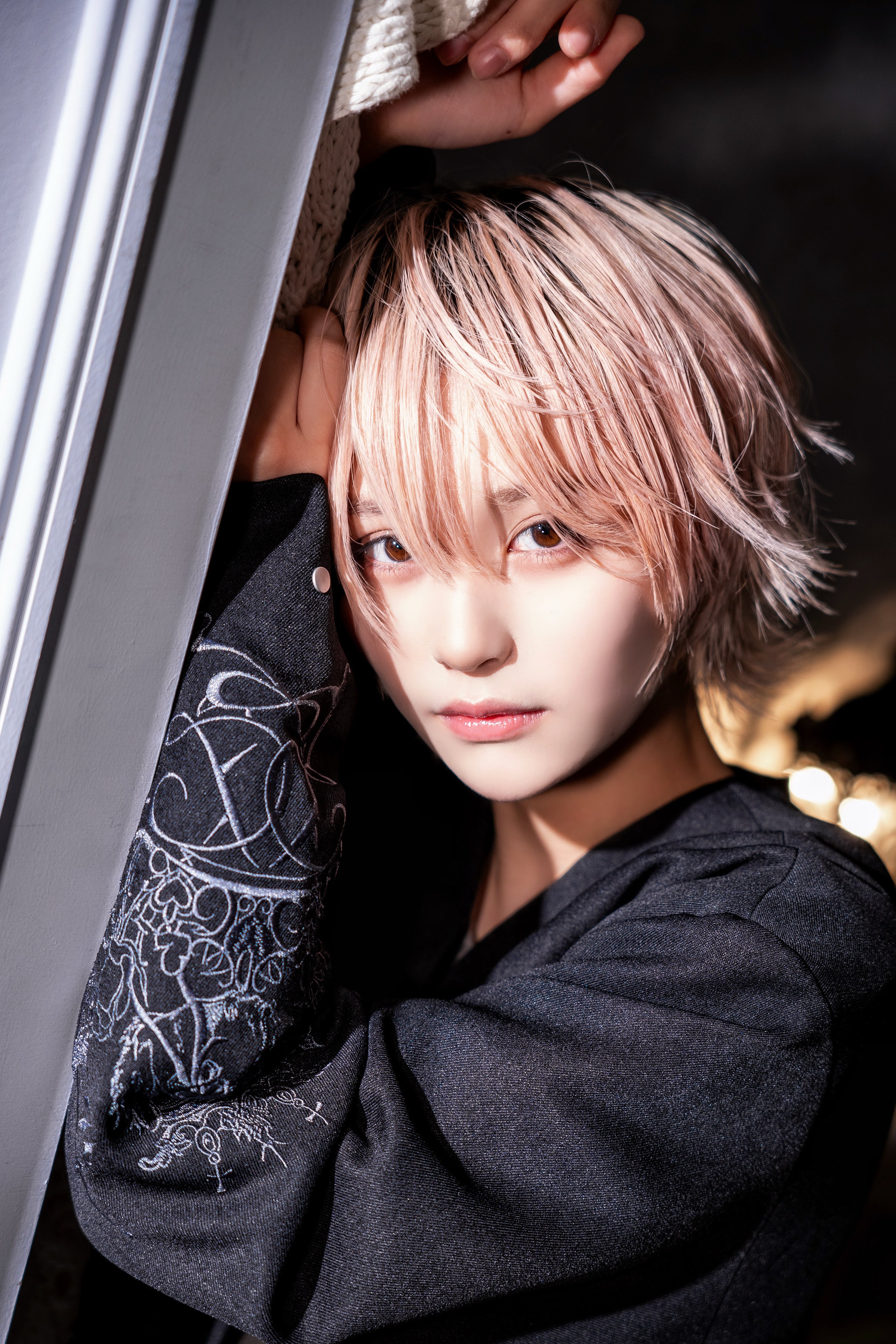 dd cat stitch coat black