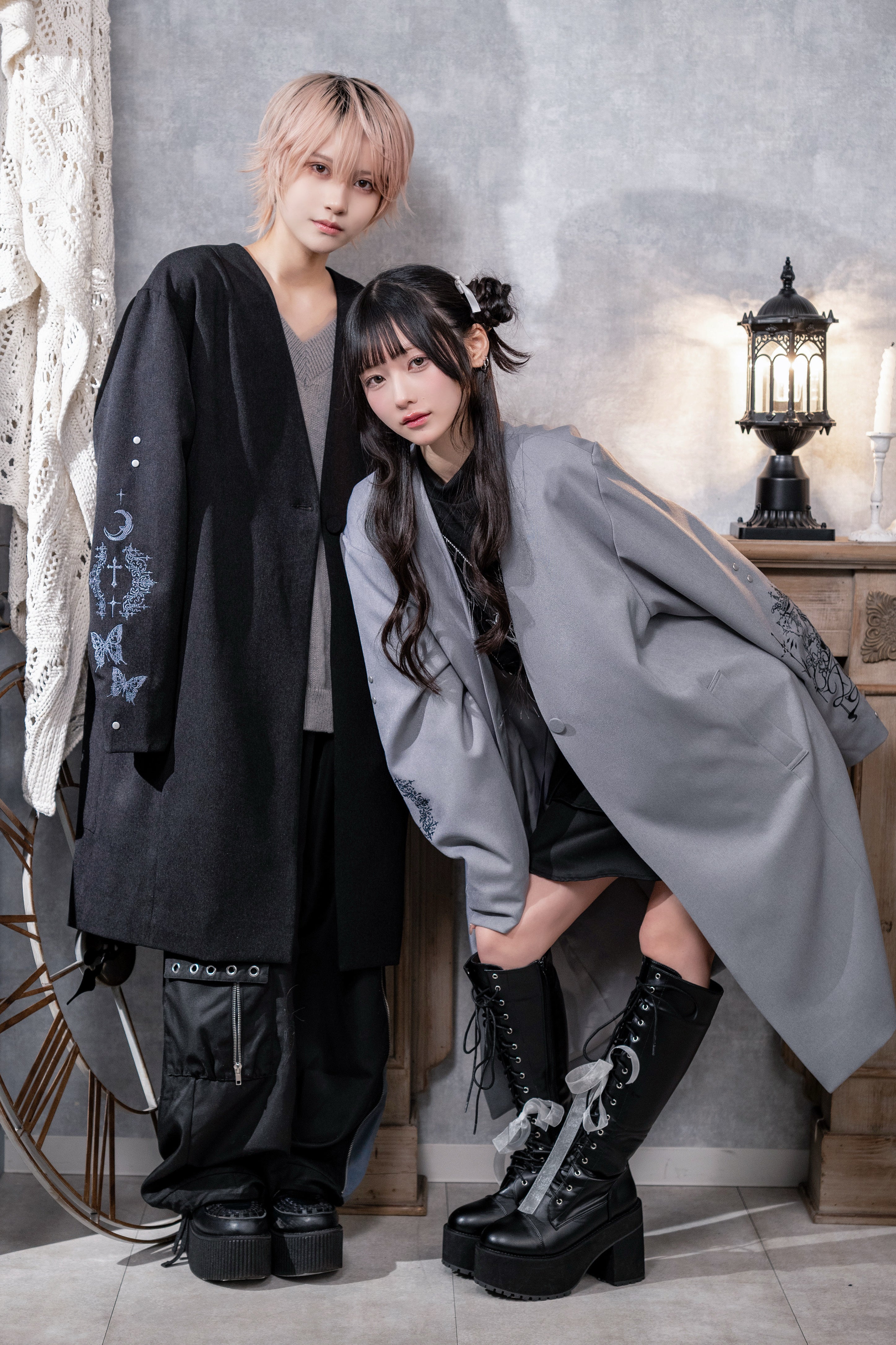 dd cat stitch coat black