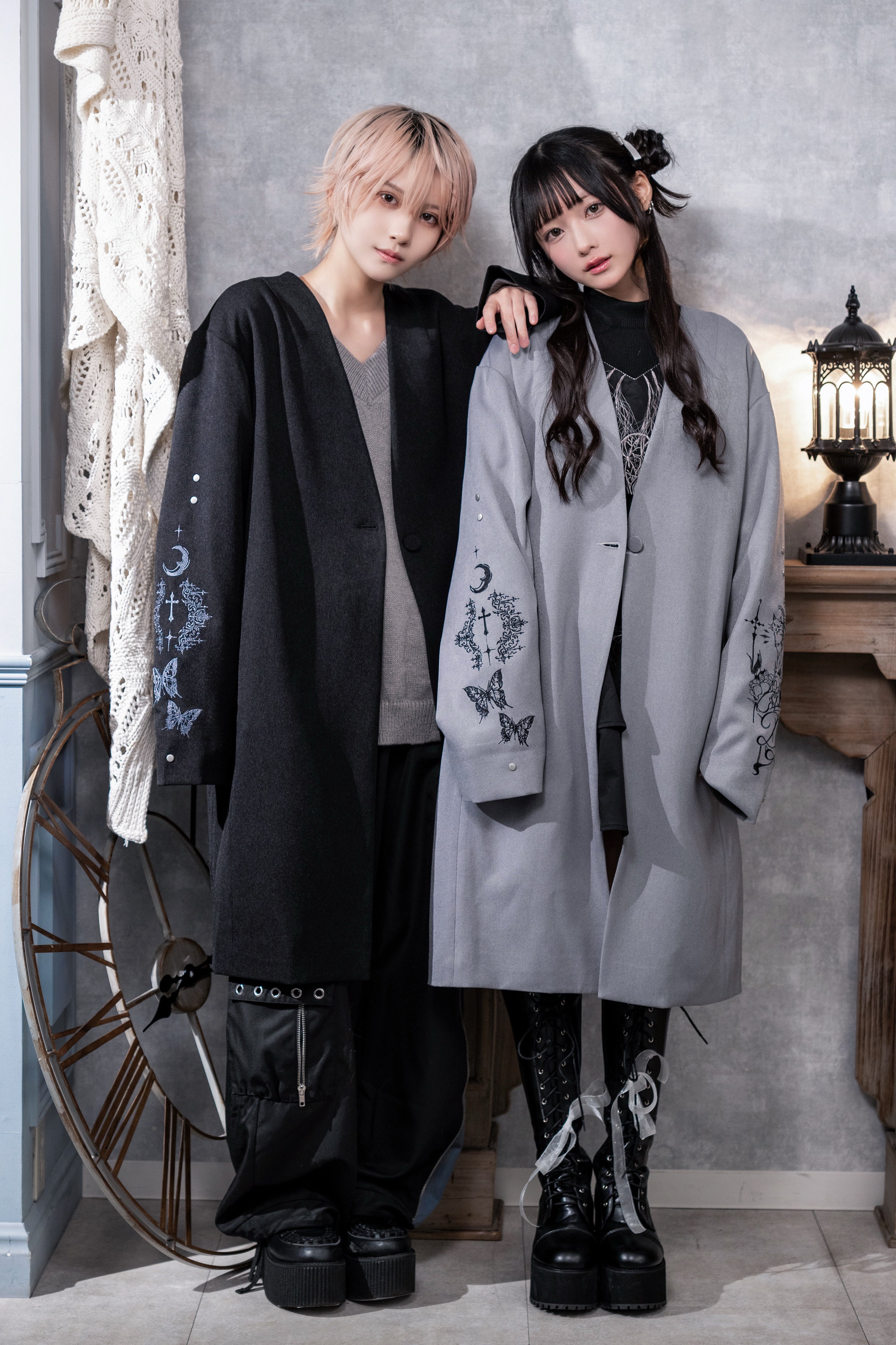 dd cat stitch coat black