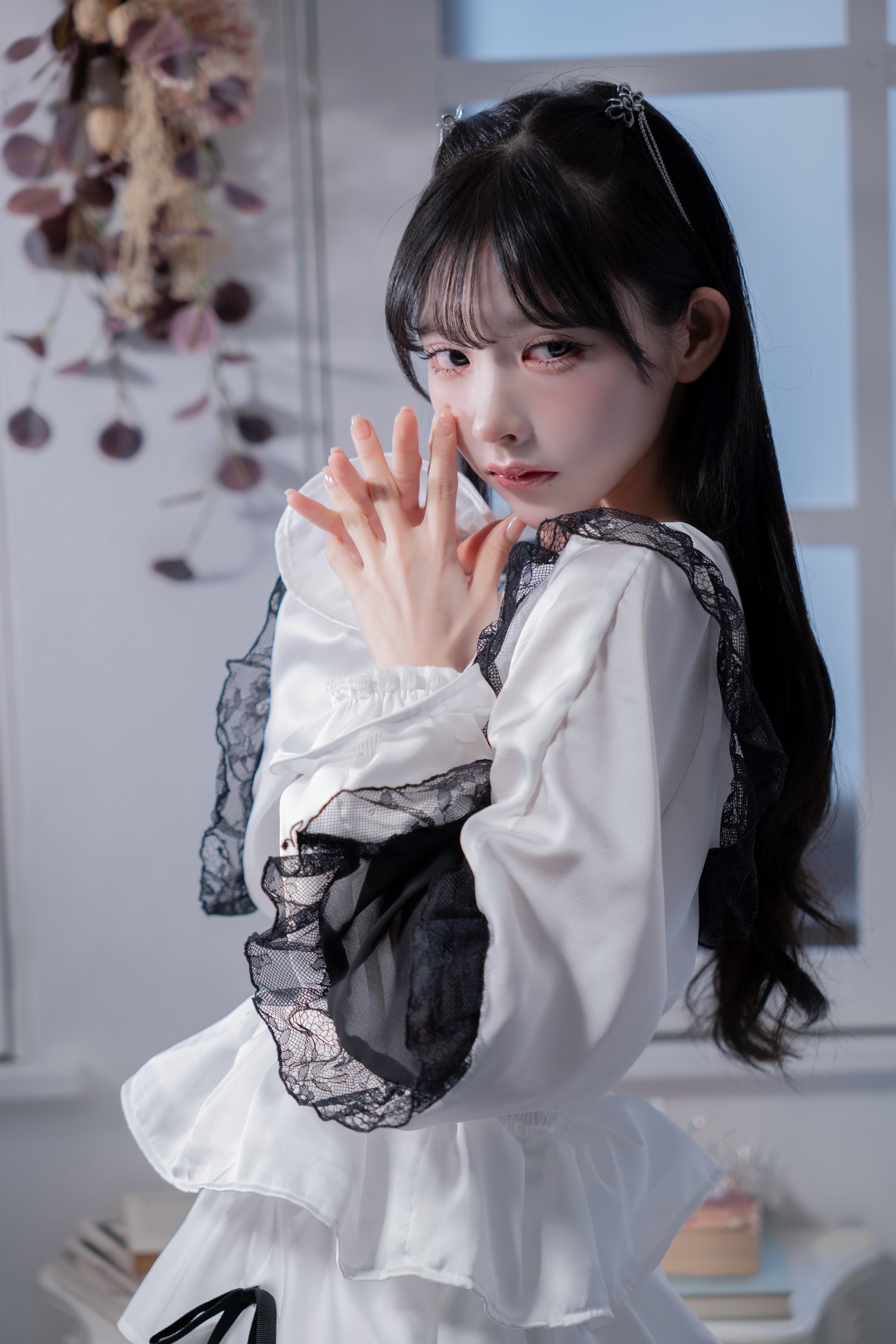 sailor collar frill doll tops white