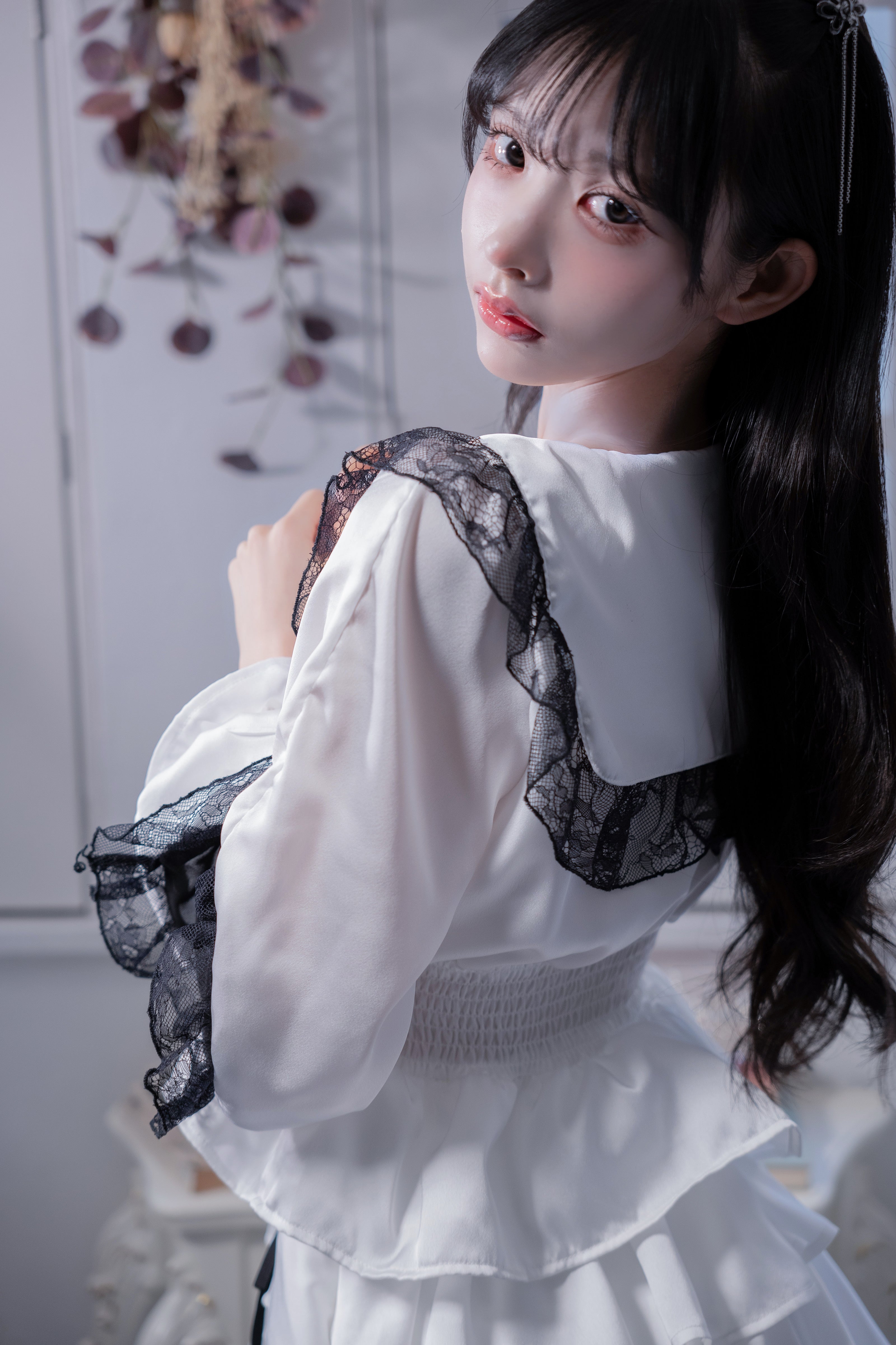 sailor collar frill doll tops white