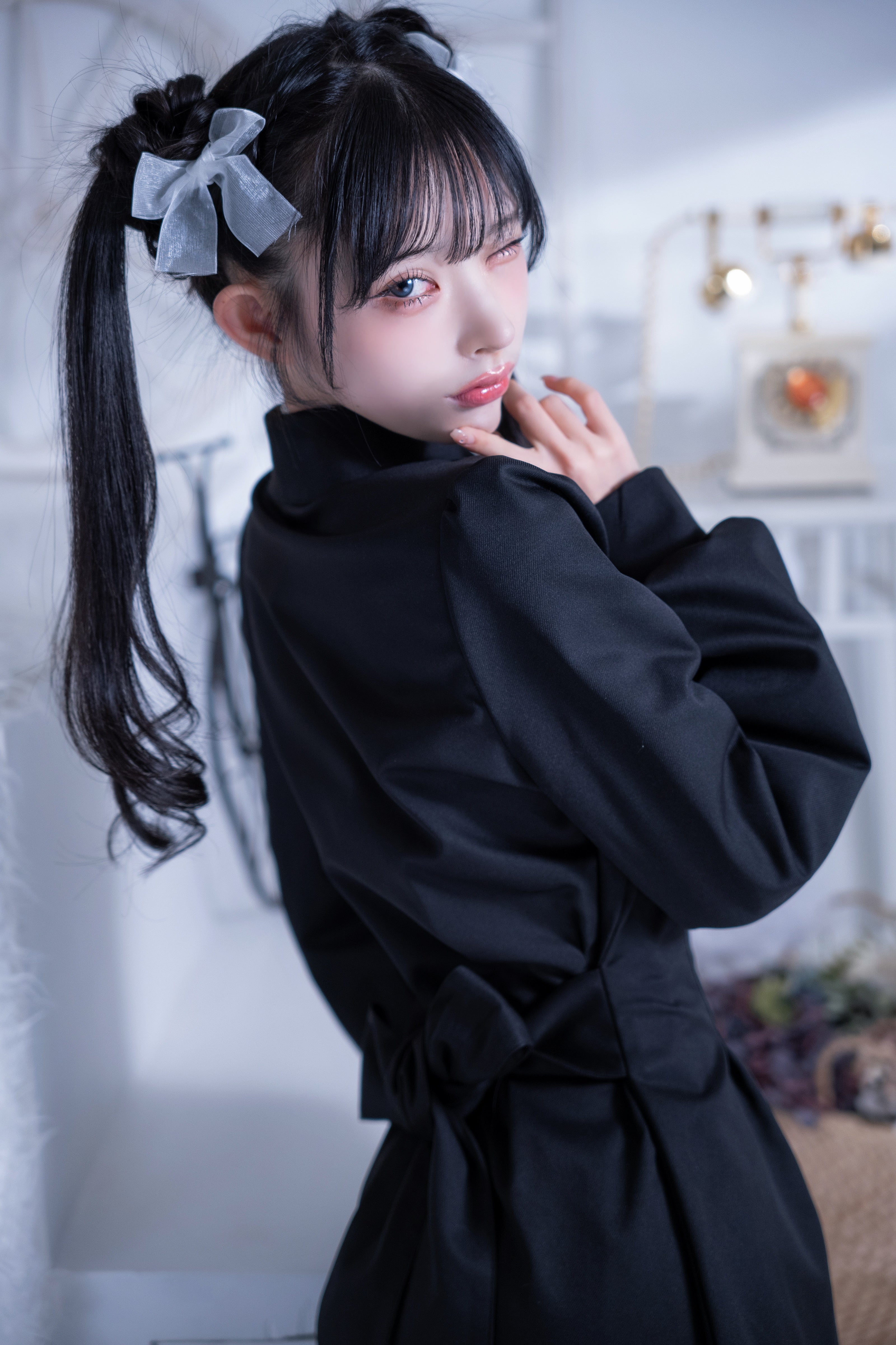 doll cat shirt onepiece black