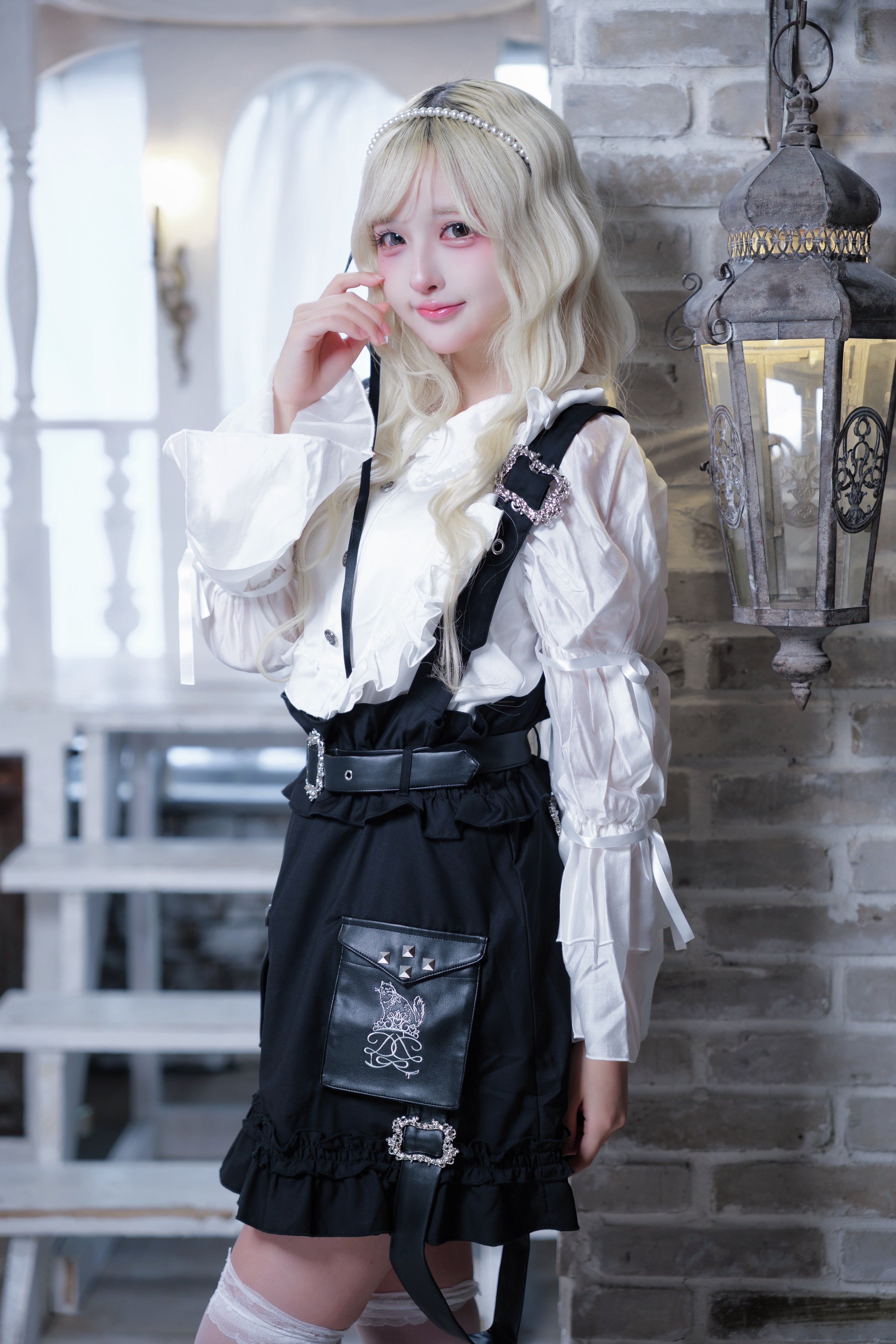 frill doll suspender skirt black