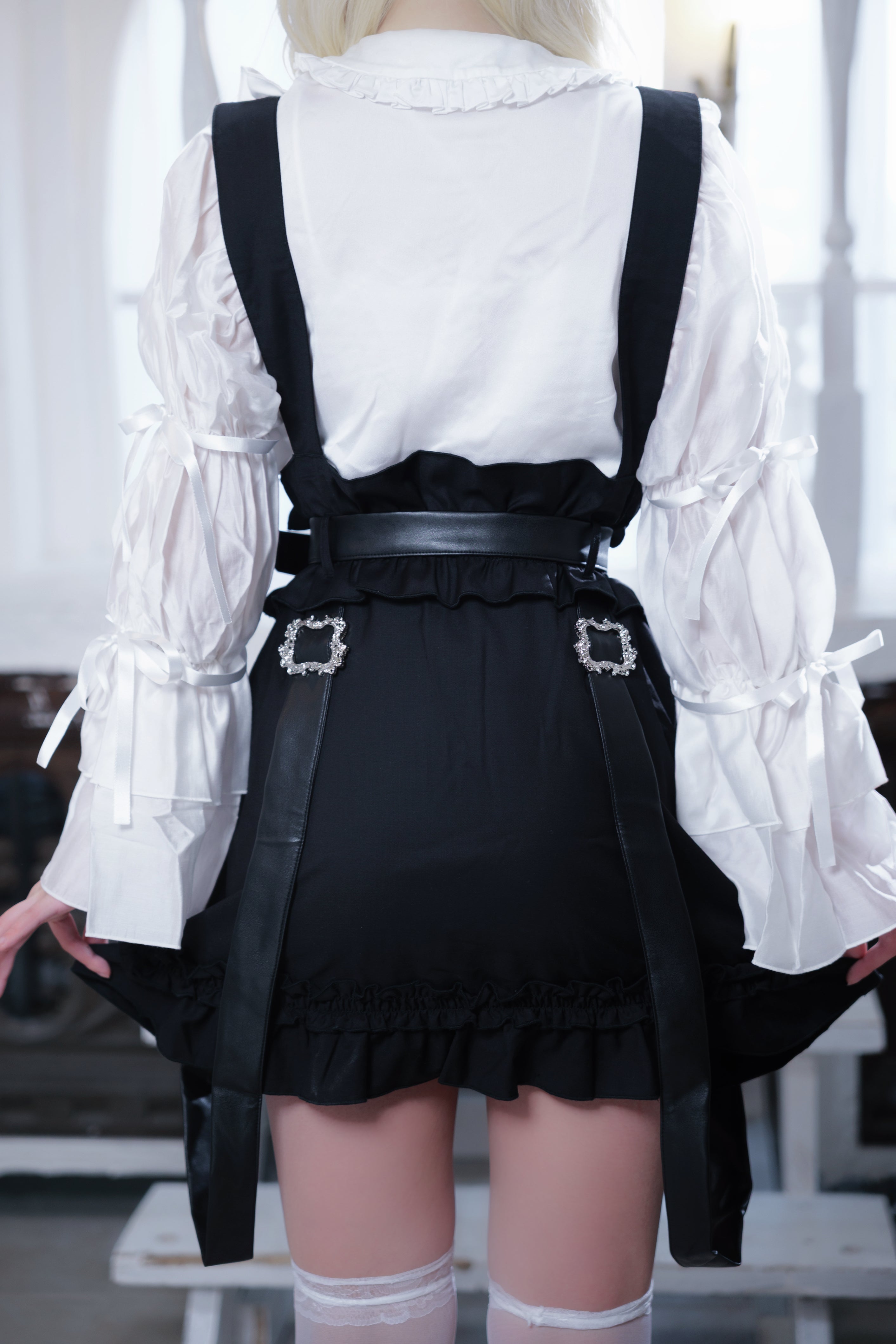 frill doll suspender skirt black