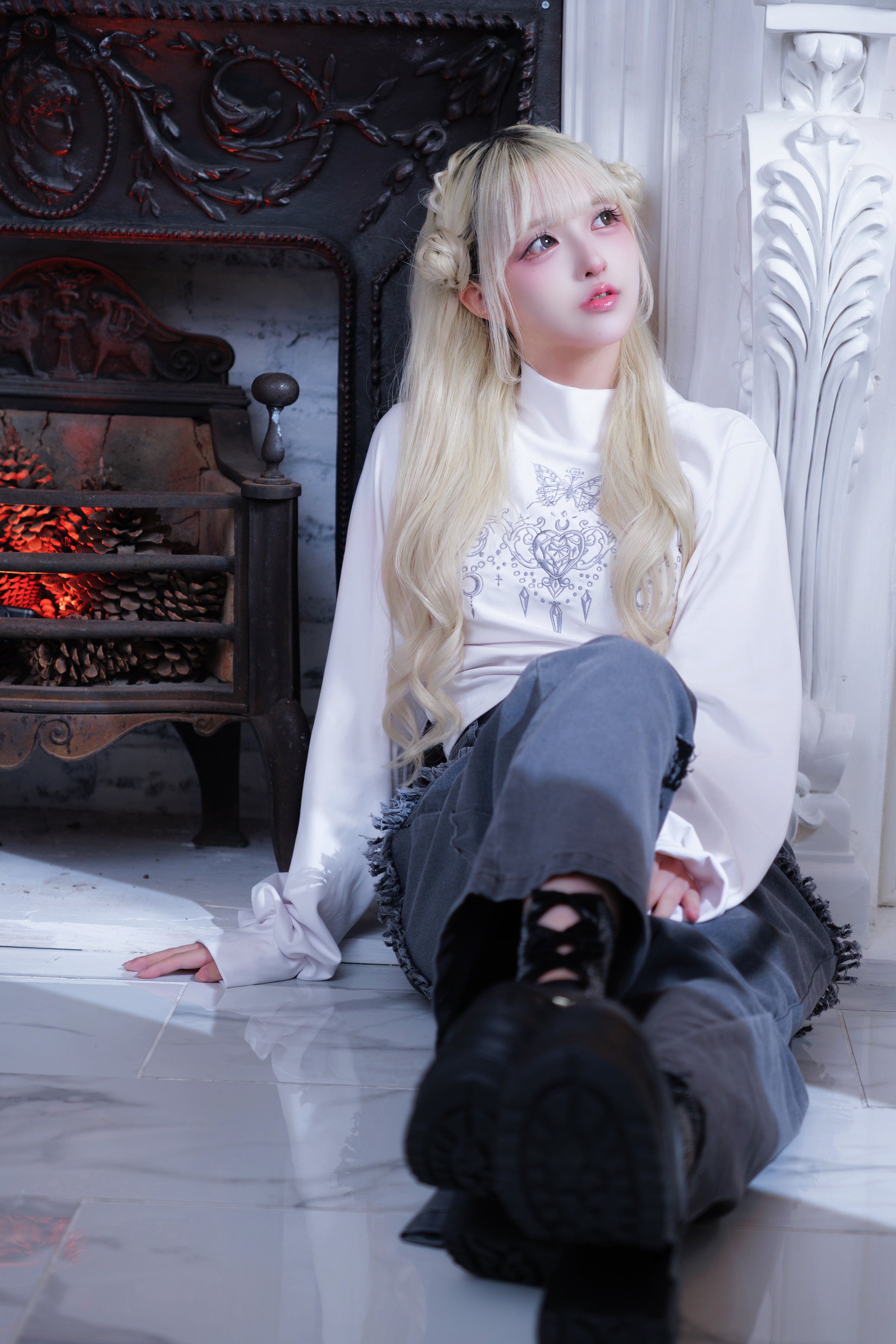 dd butterfly cut sew white