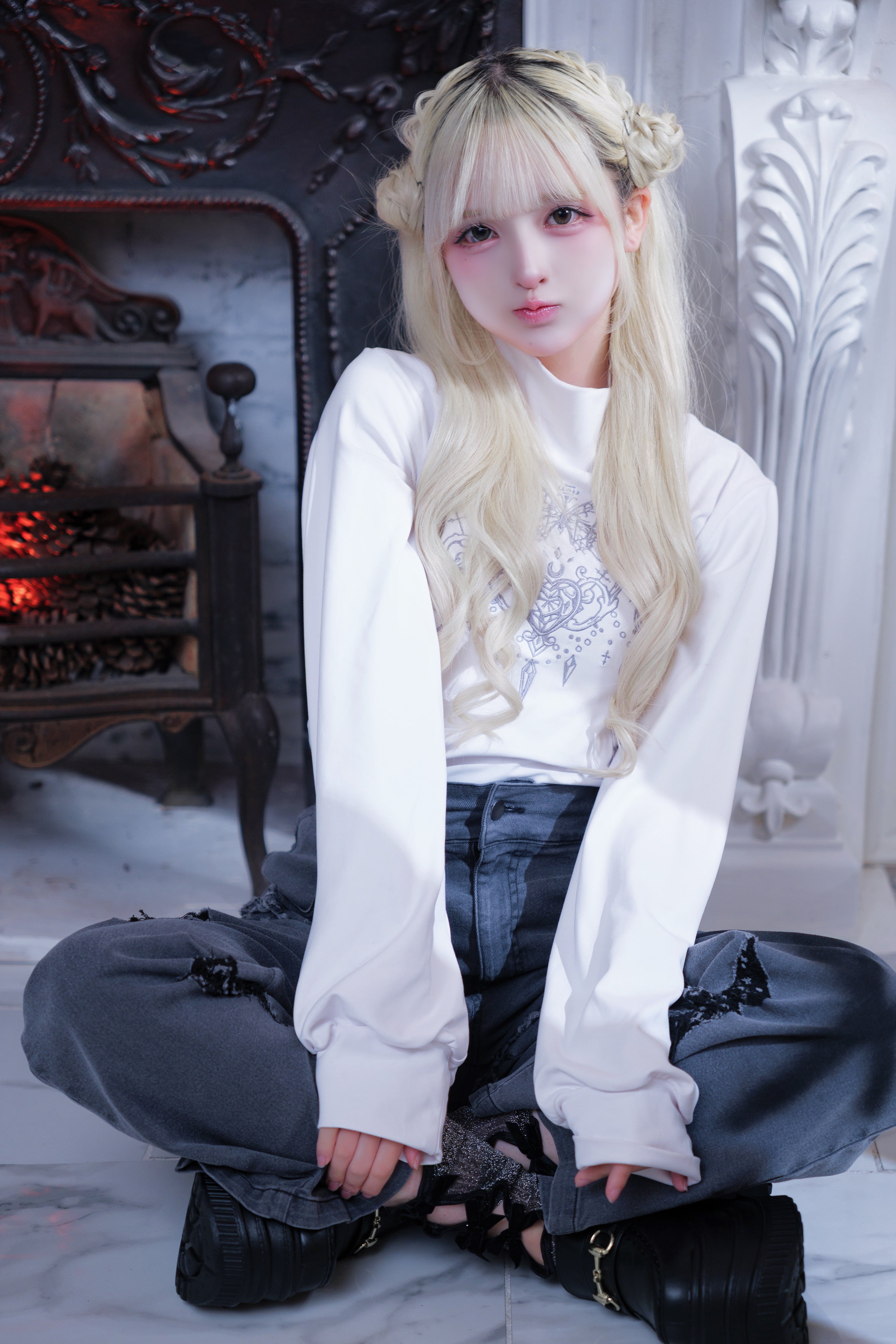 dd butterfly cut sew white