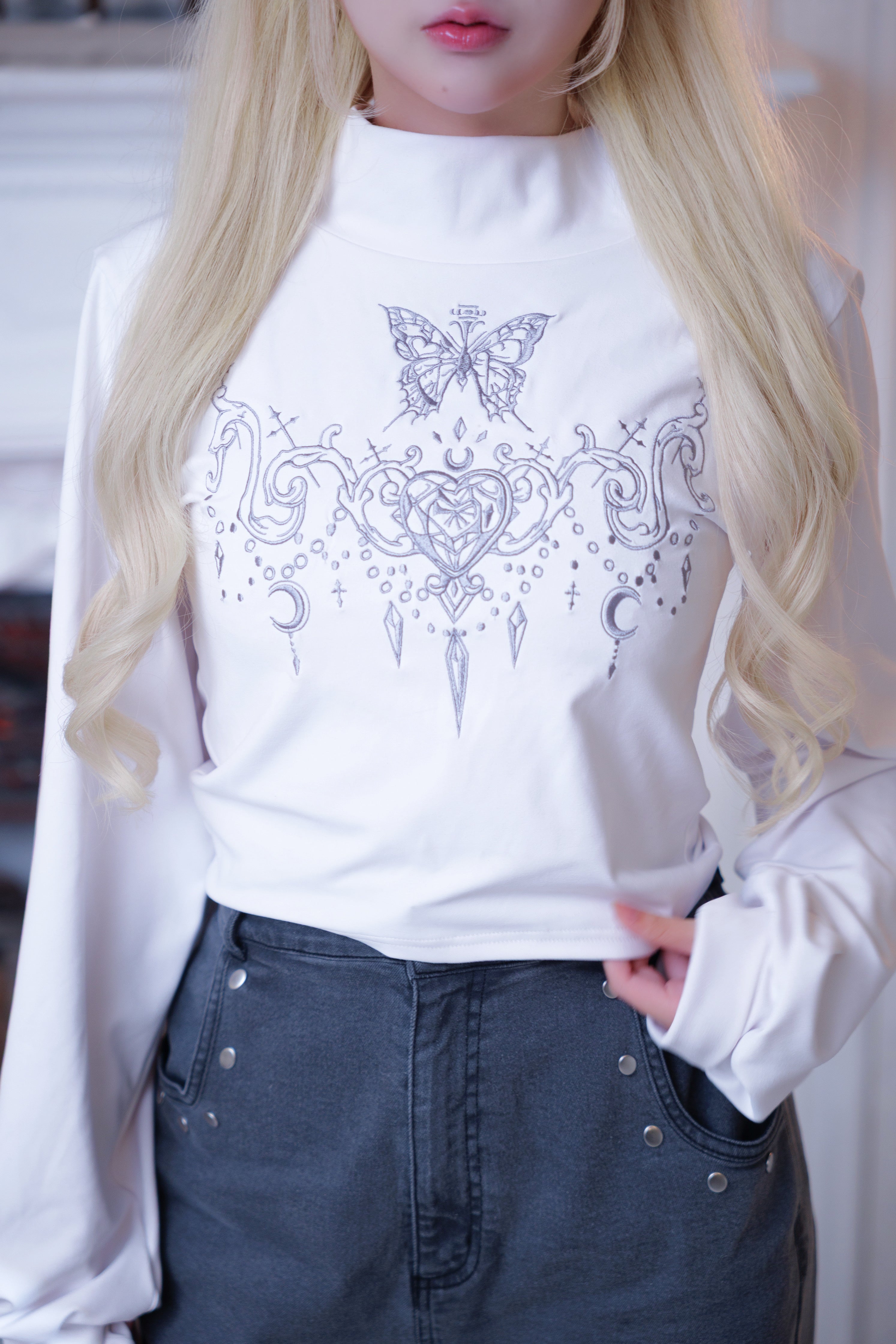 dd butterfly cut sew white
