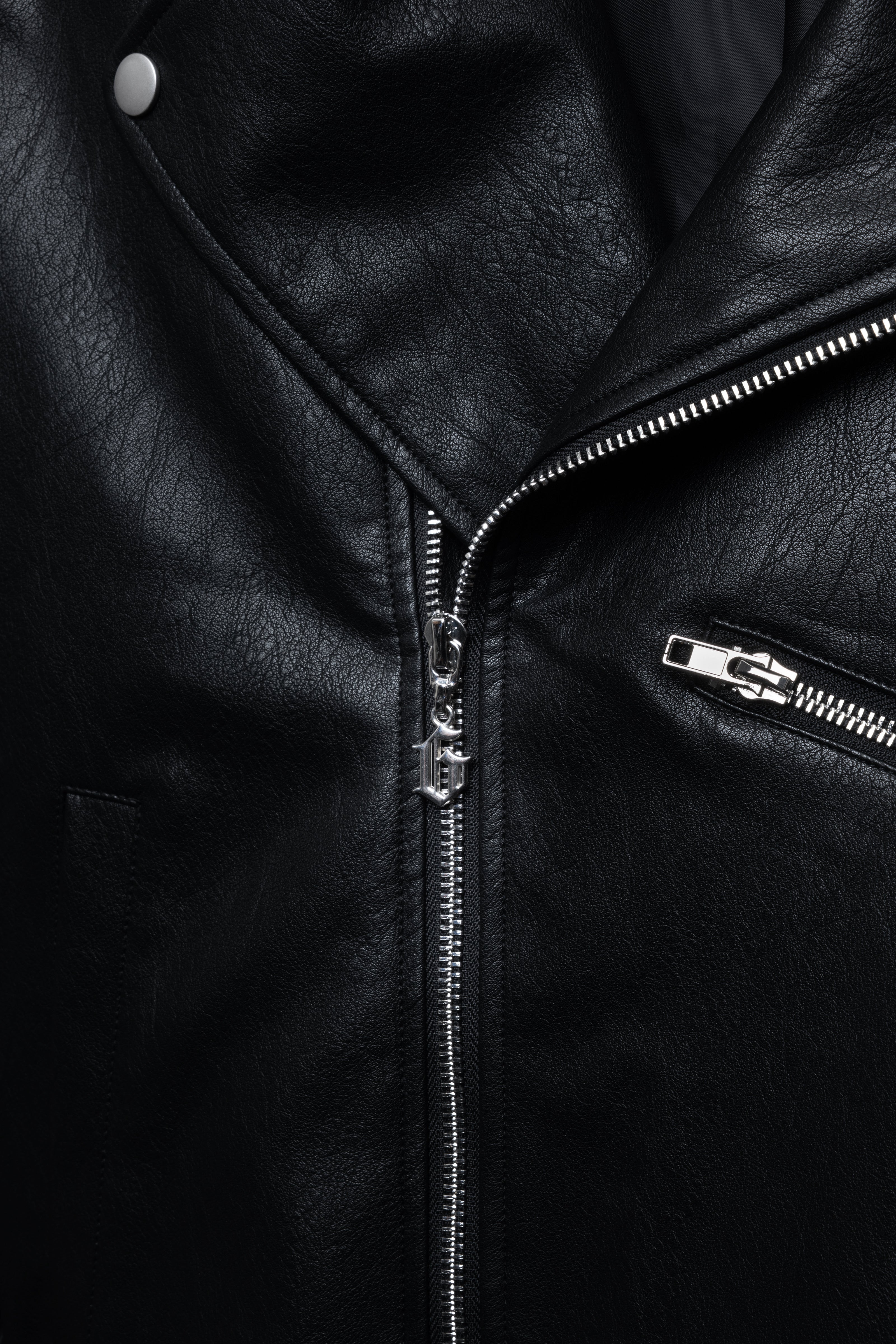 gibous×dependoll wolf snake leather jacket
