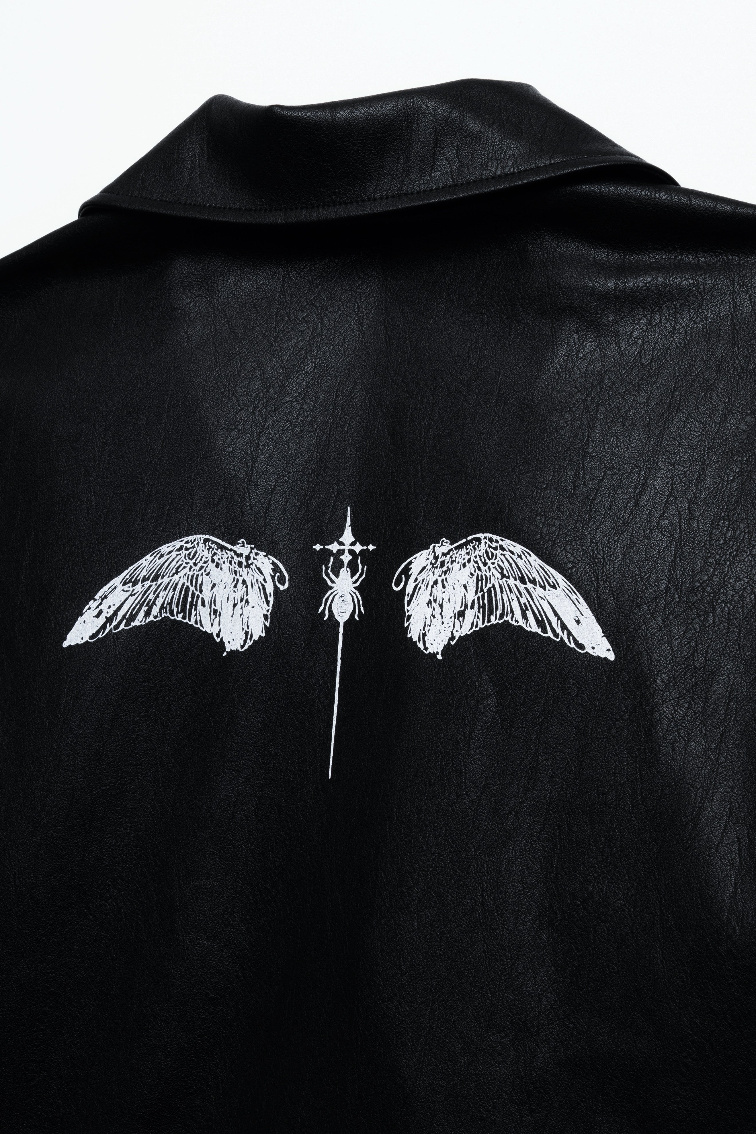 gibous×dependoll wolf snake leather jacket