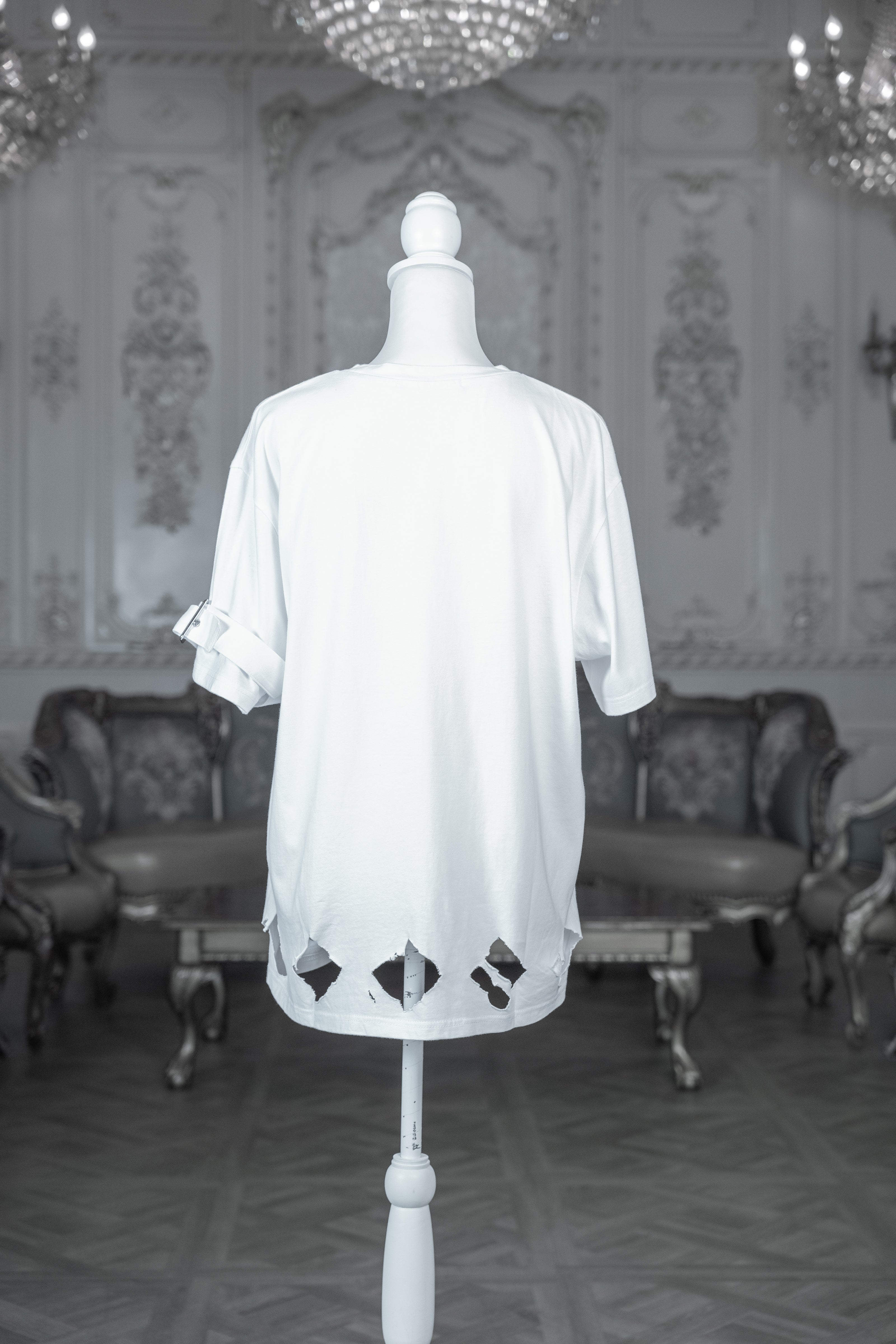 dd moon star Tee white