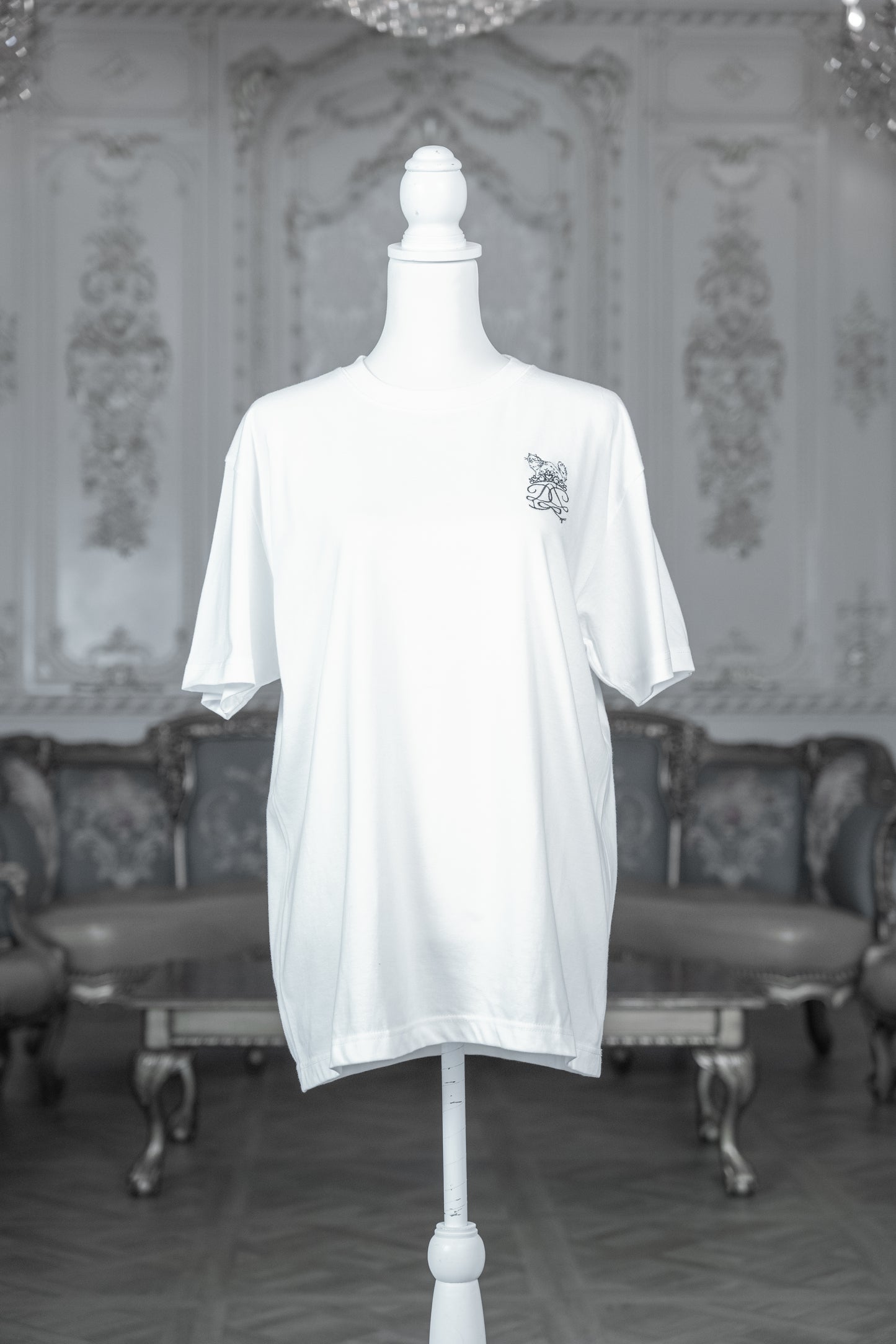 1st anniversary cat Tee white