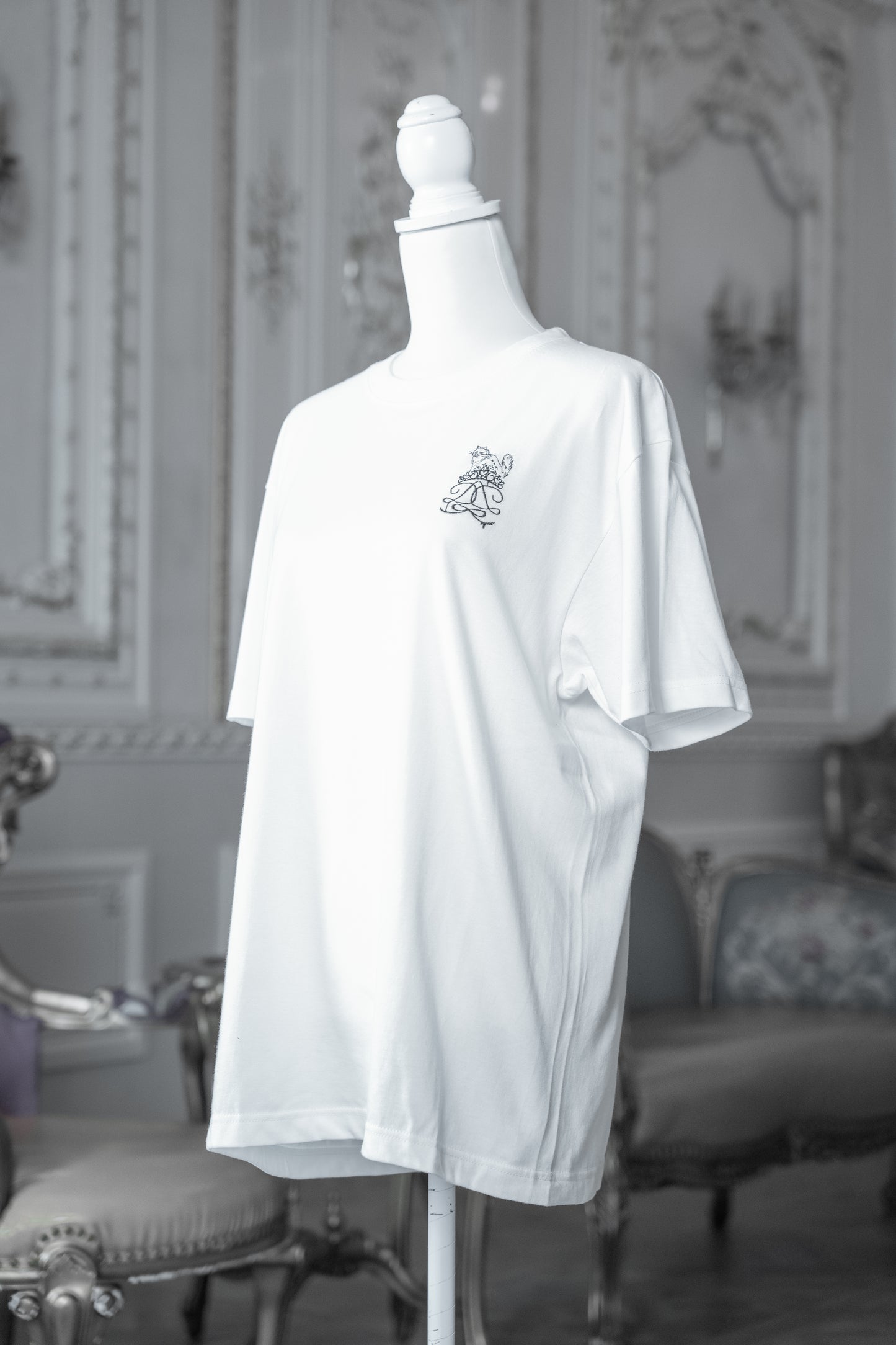 1st anniversary cat Tee white