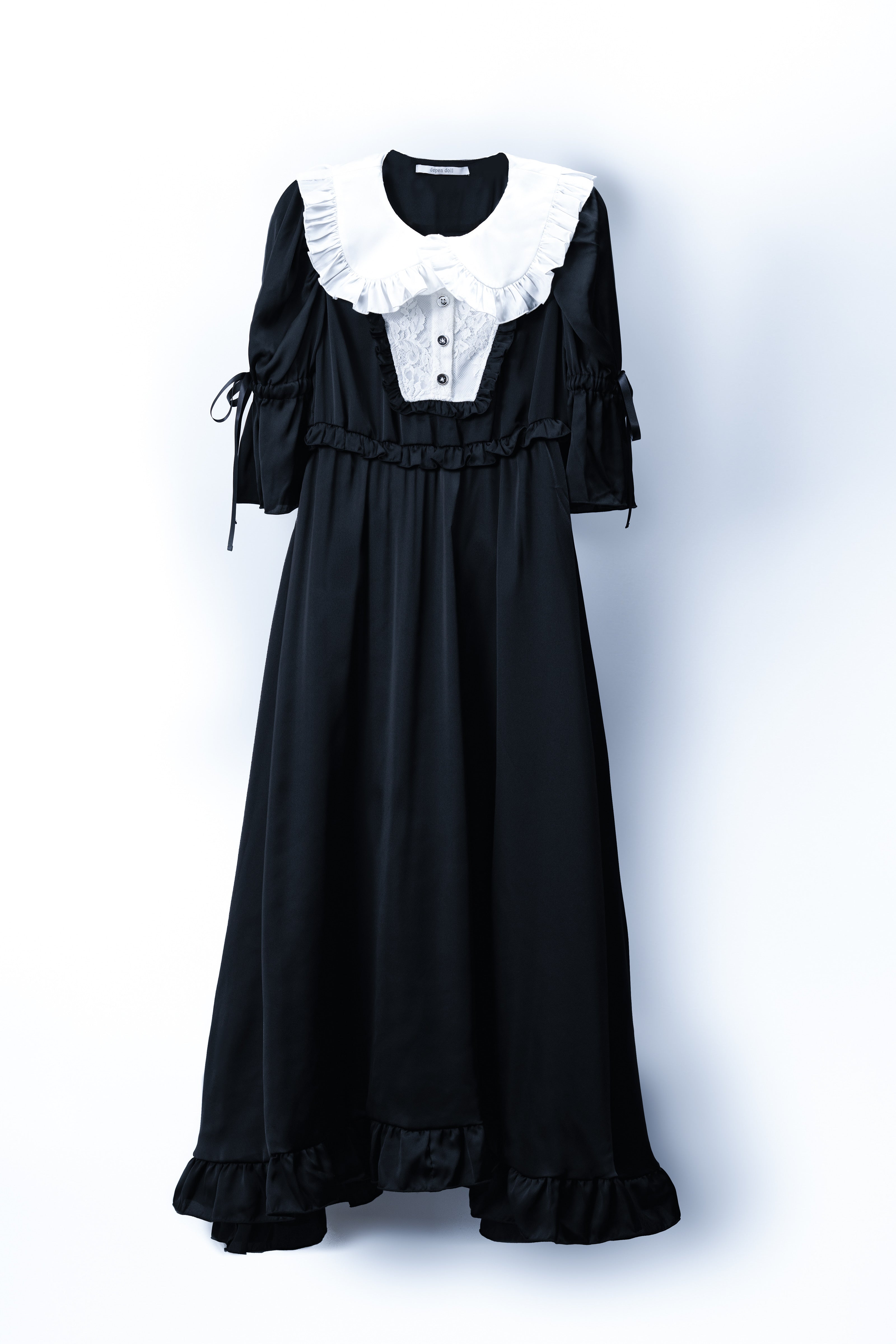 maid doll one-piece black