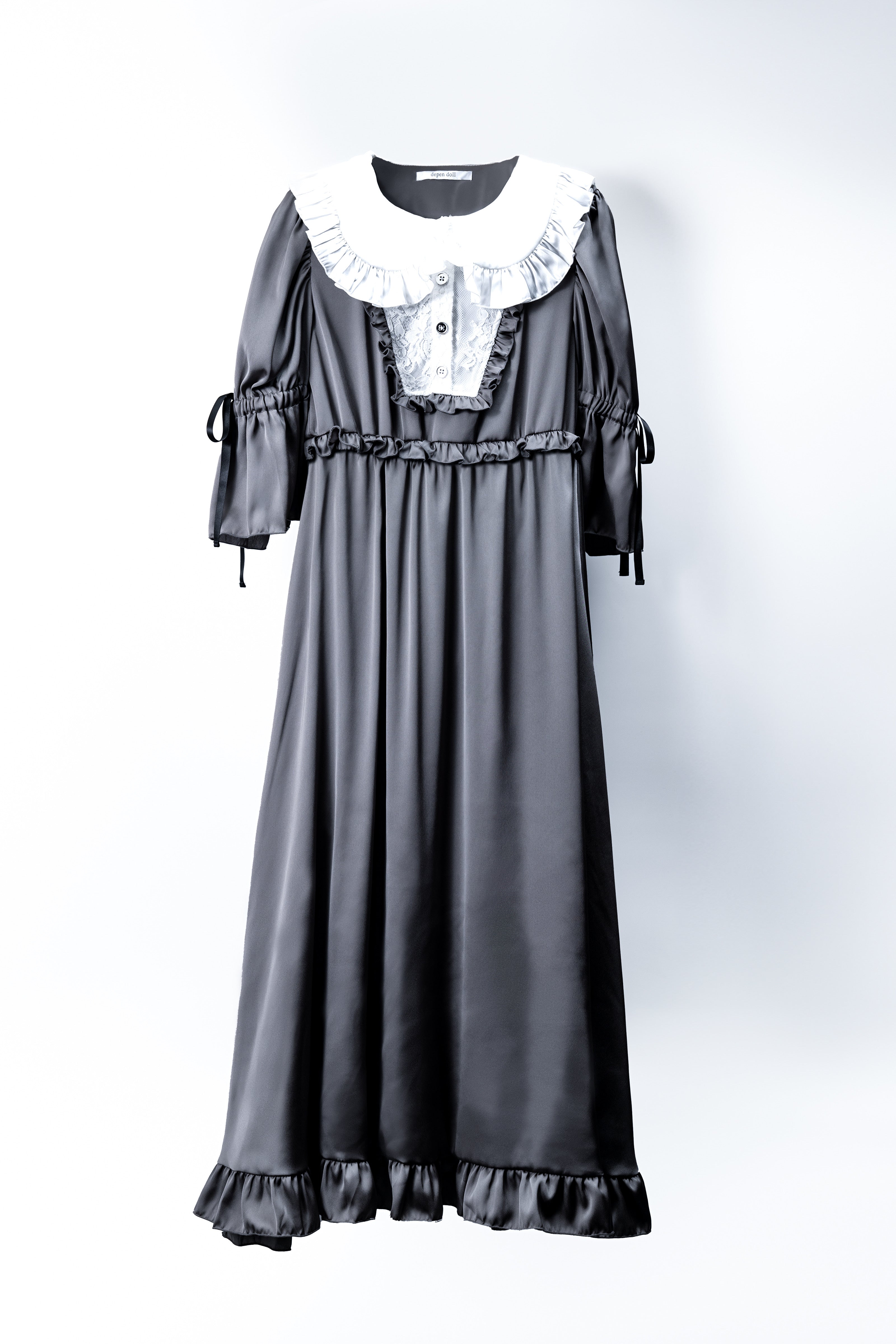 maid doll one-piece gray