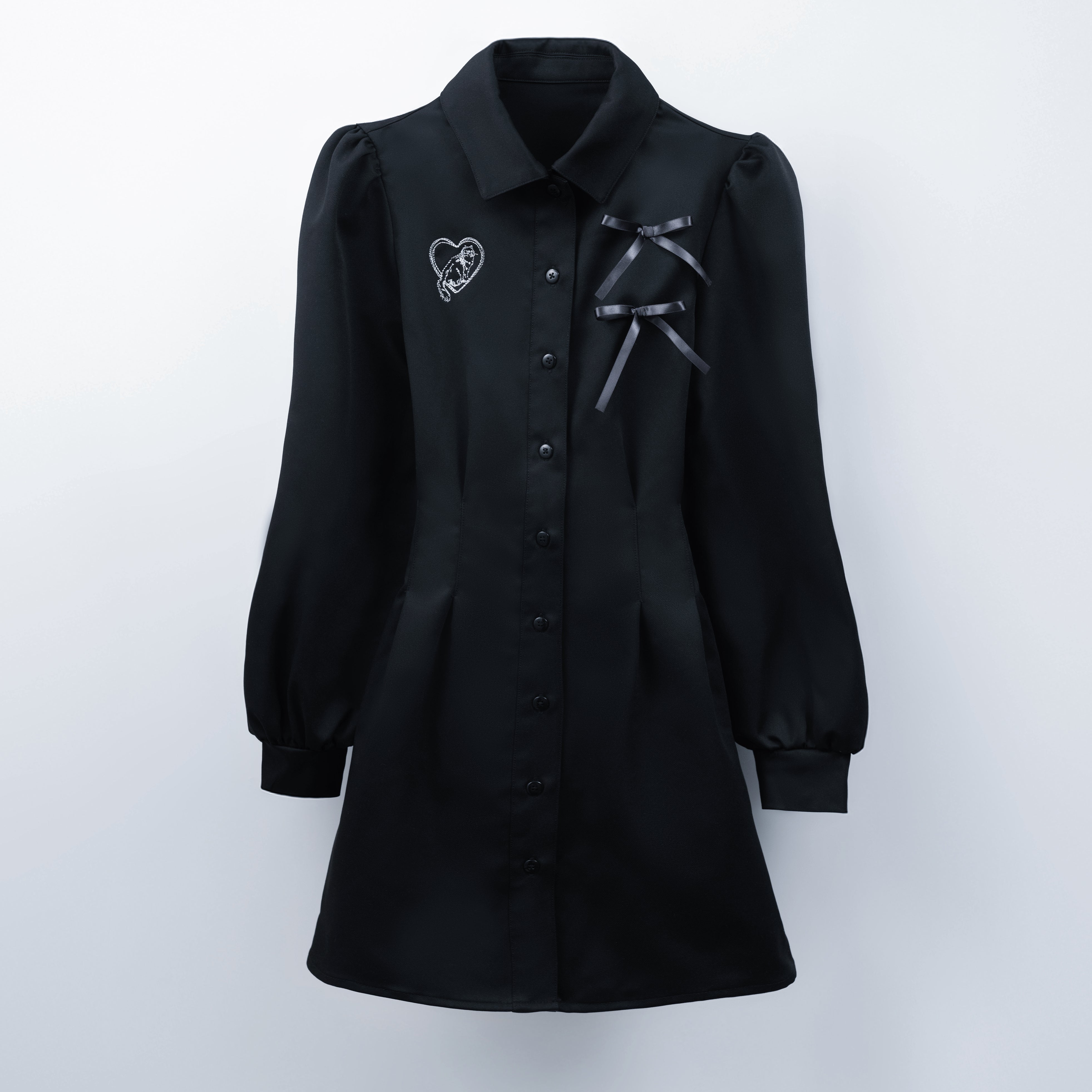 doll cat shirt onepiece black