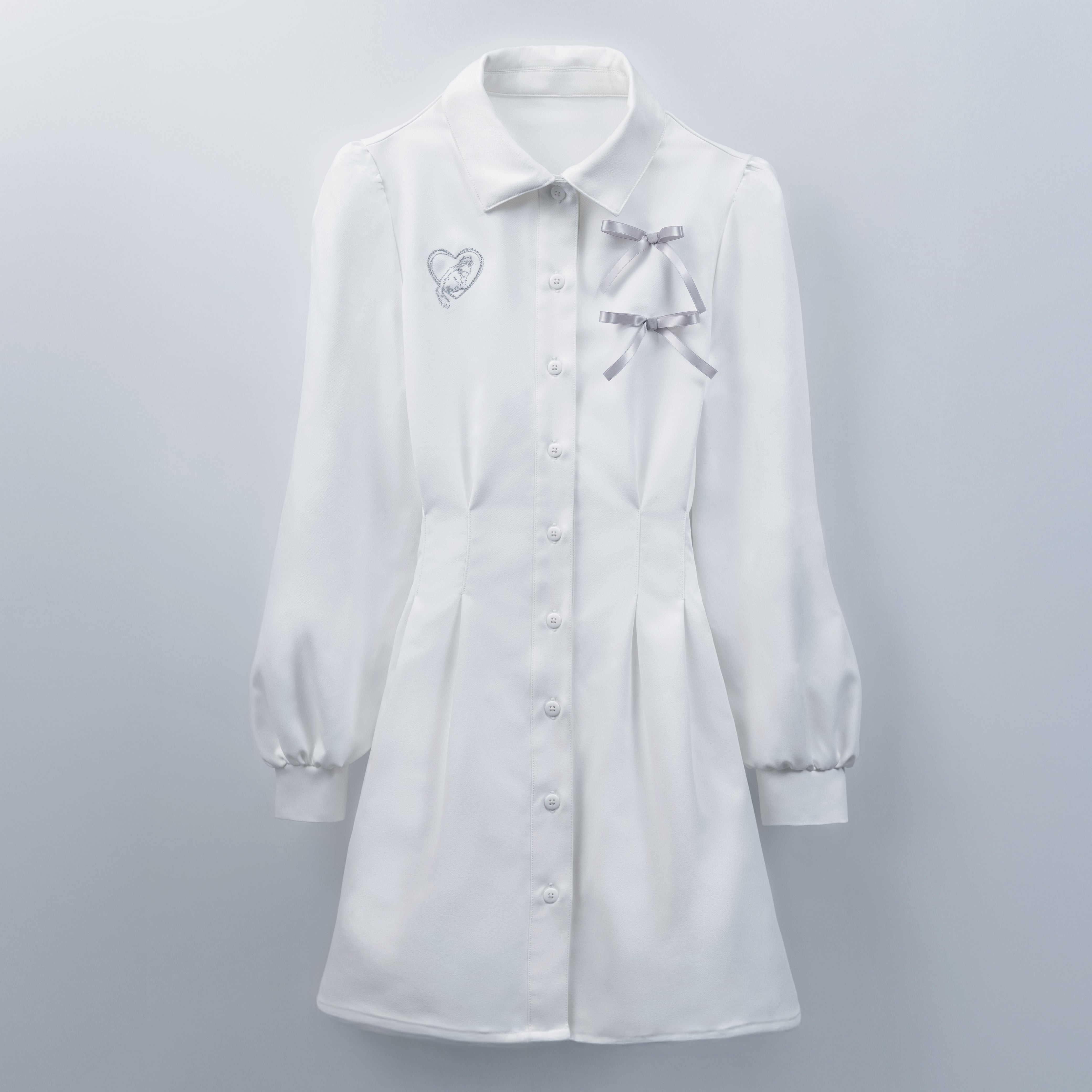 doll cat shirt onepiece white