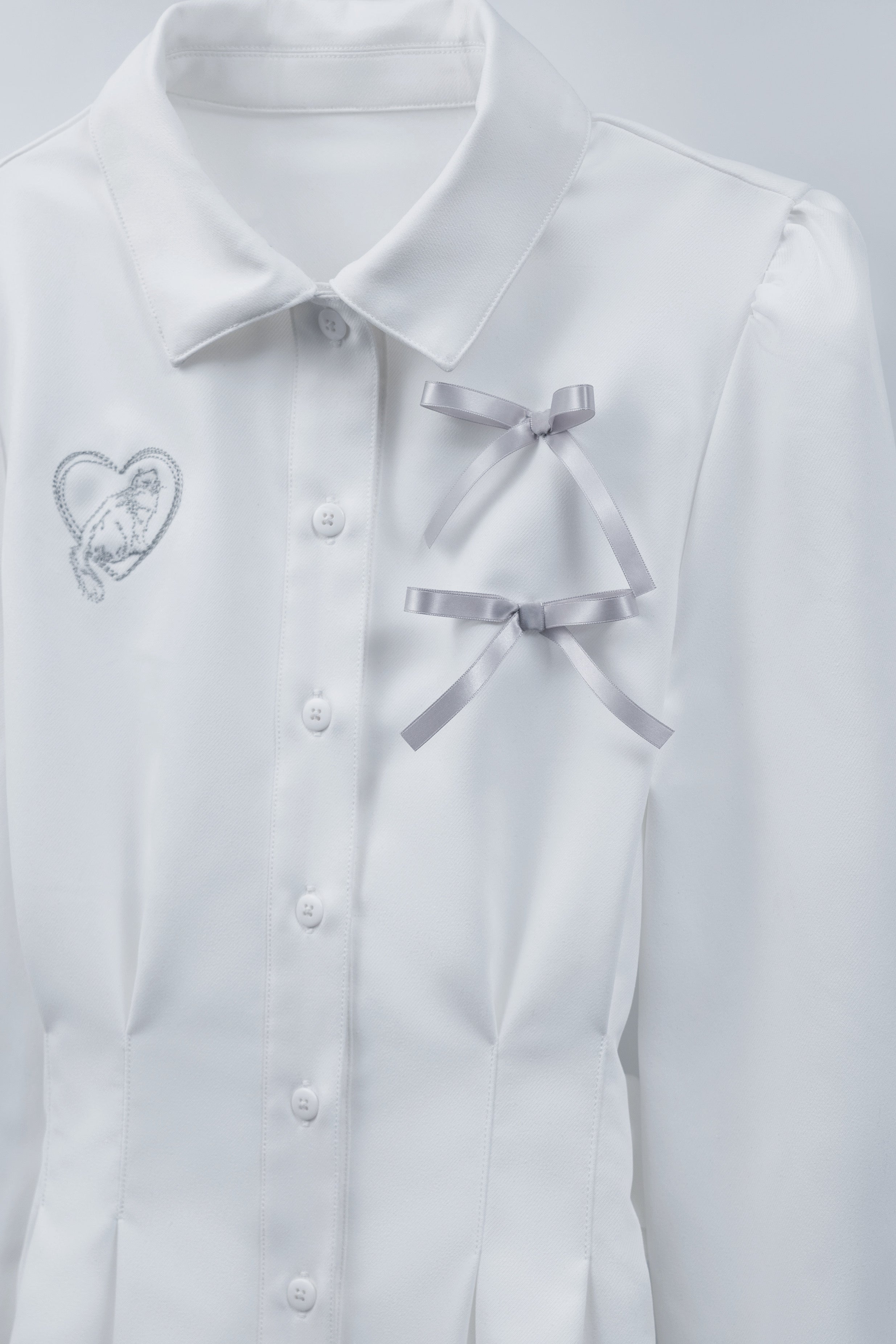 doll cat shirt onepiece white