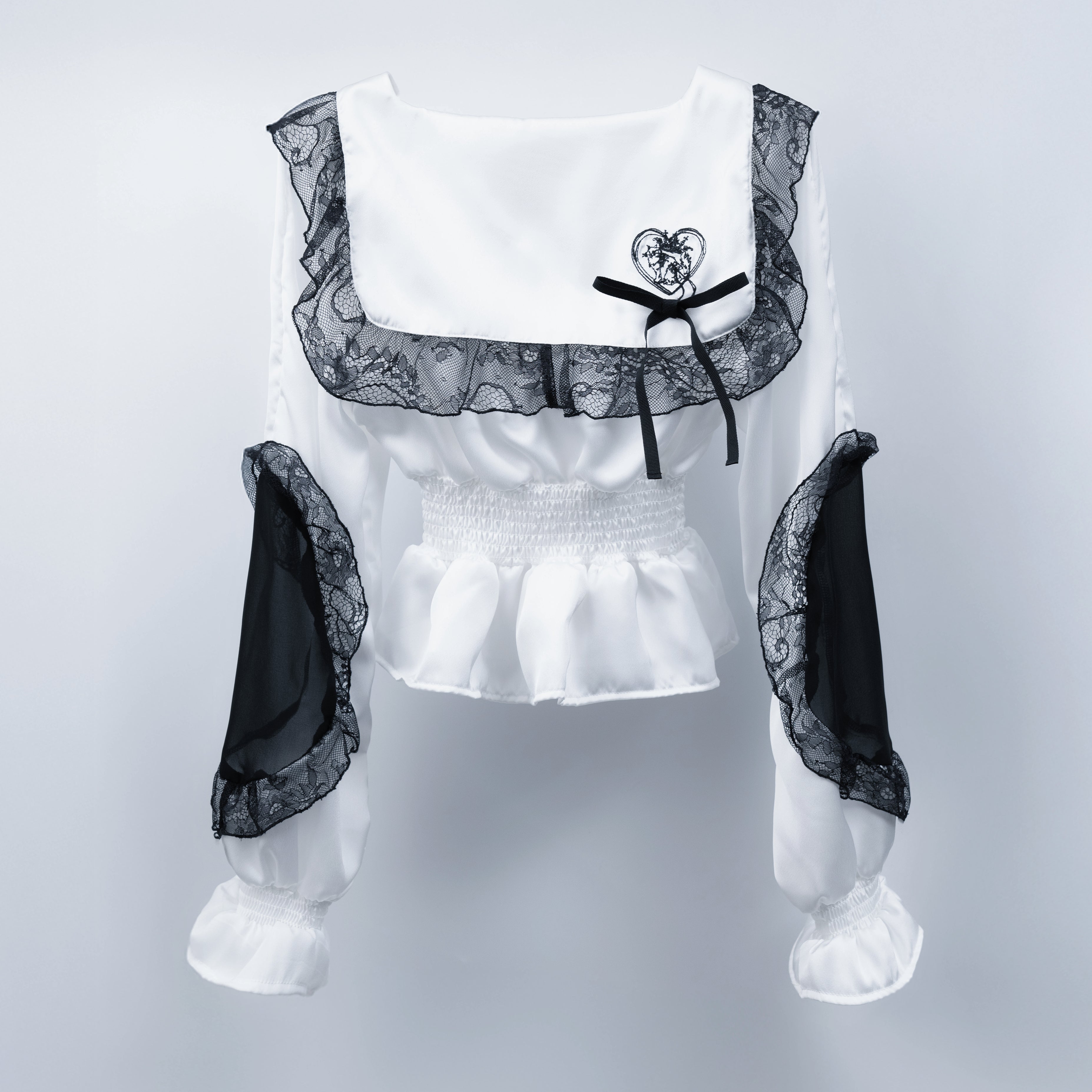 sailor collar frill doll tops white