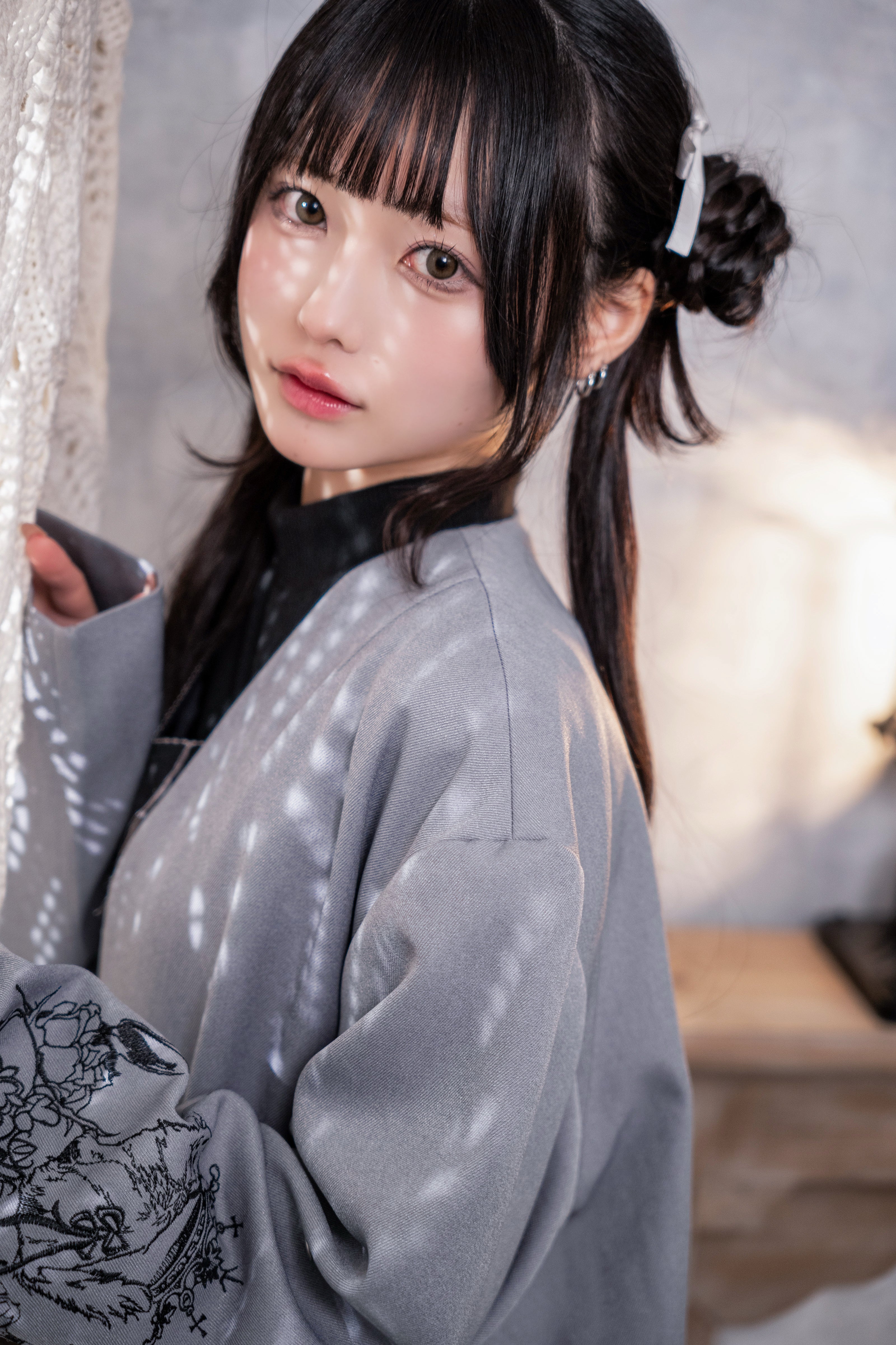 dd cat stitch coat gray