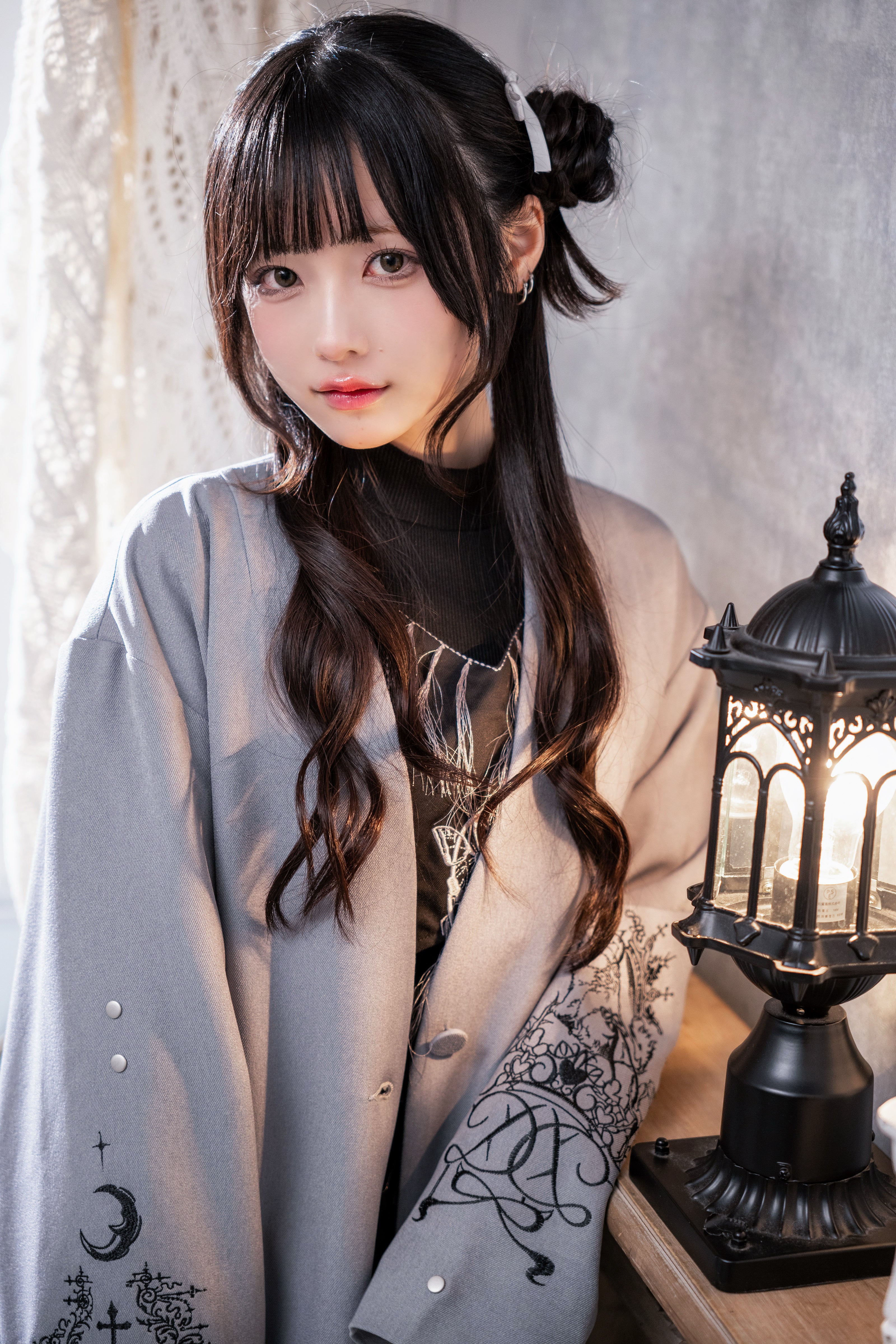 dd cat stitch coat gray