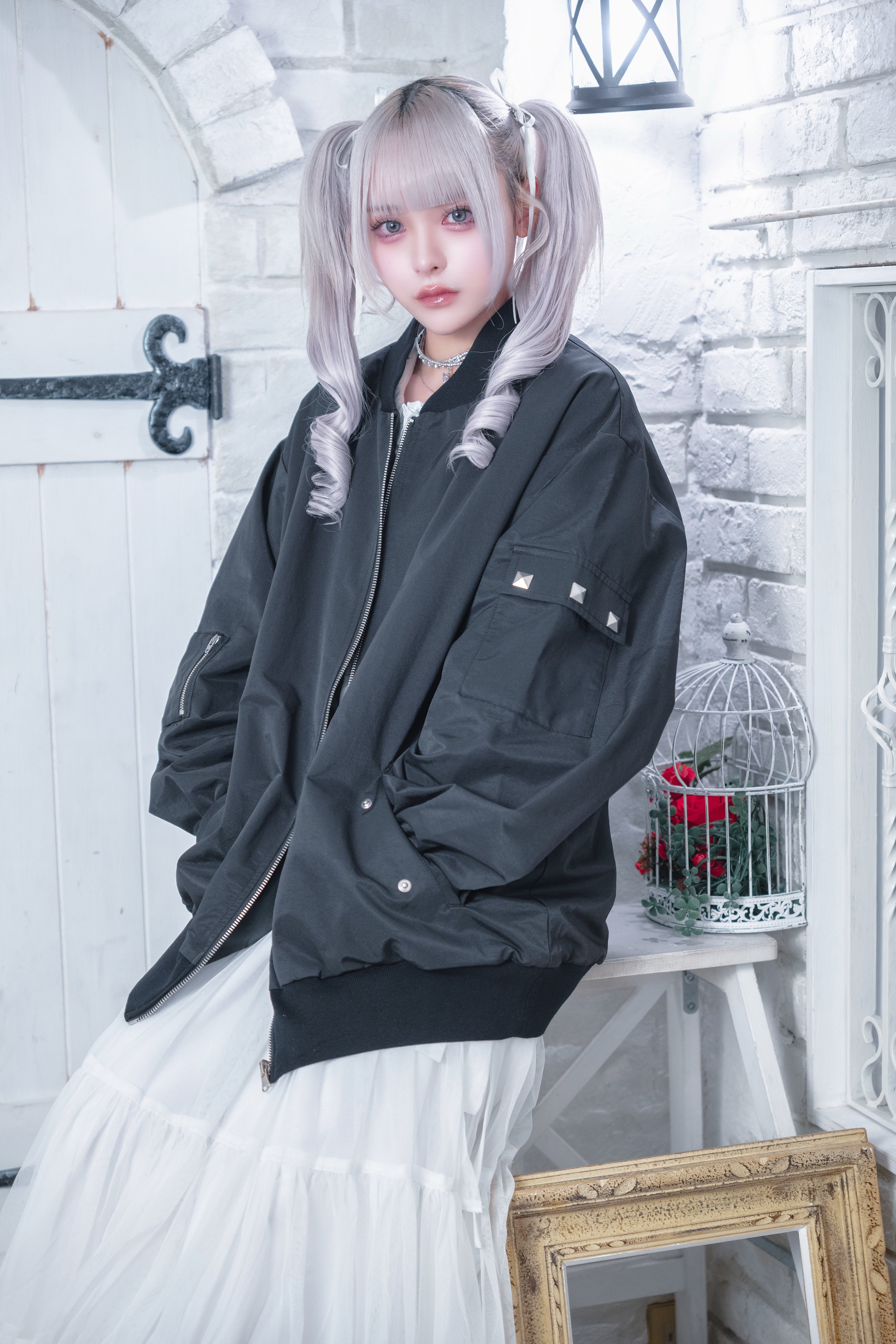 dd butterfly blouson black