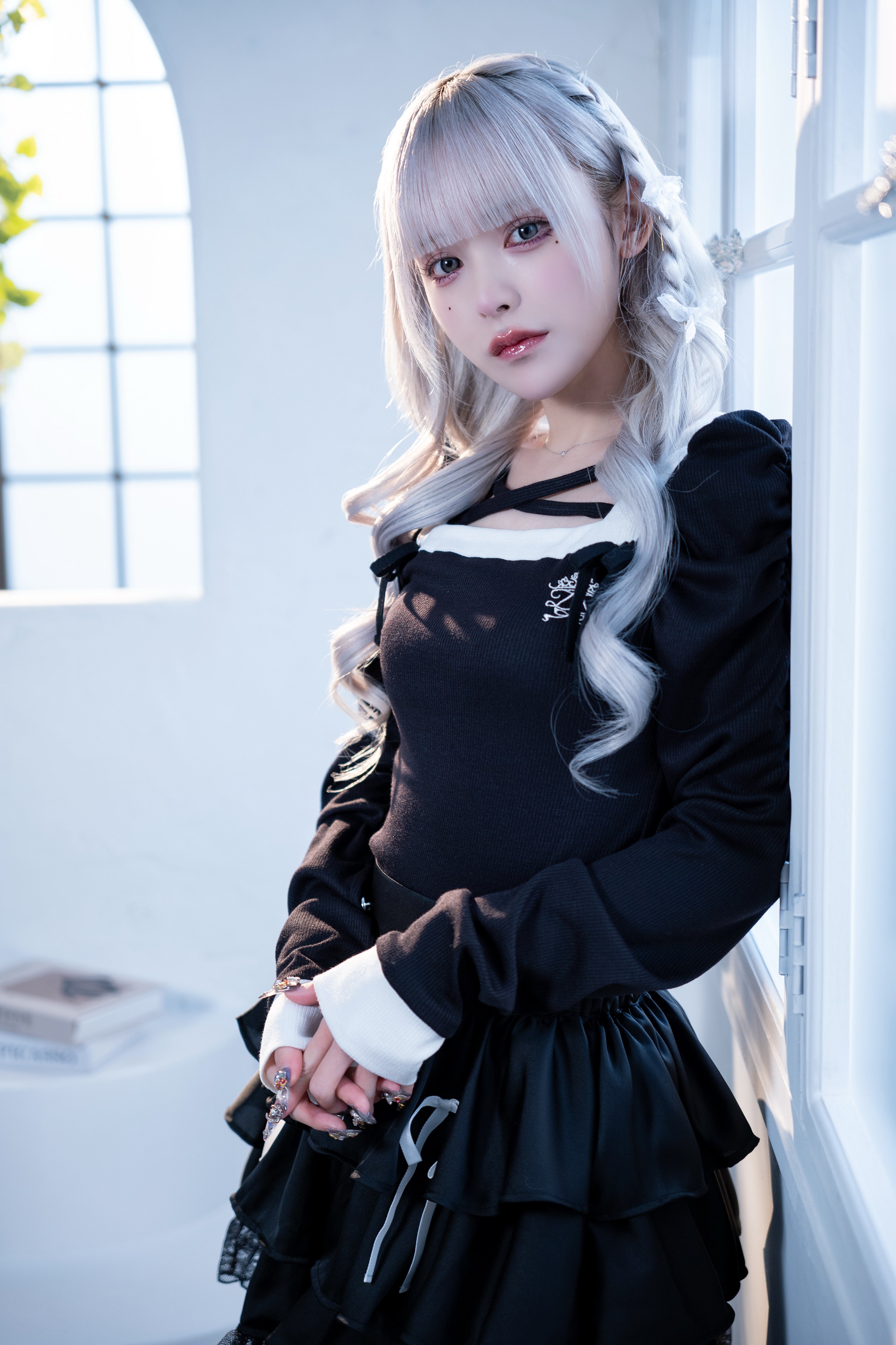 back ribbon doll knit black