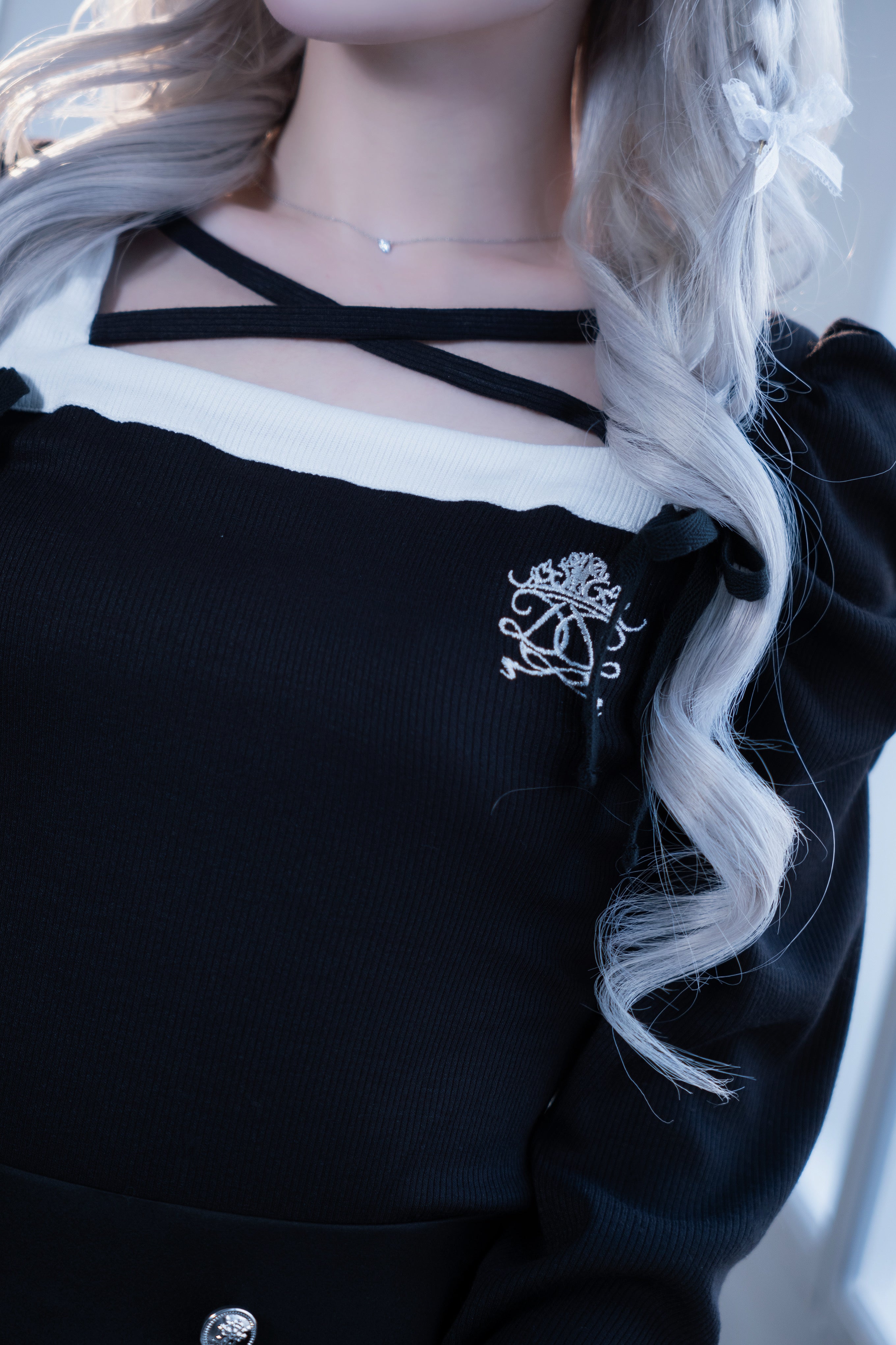 back ribbon doll knit black