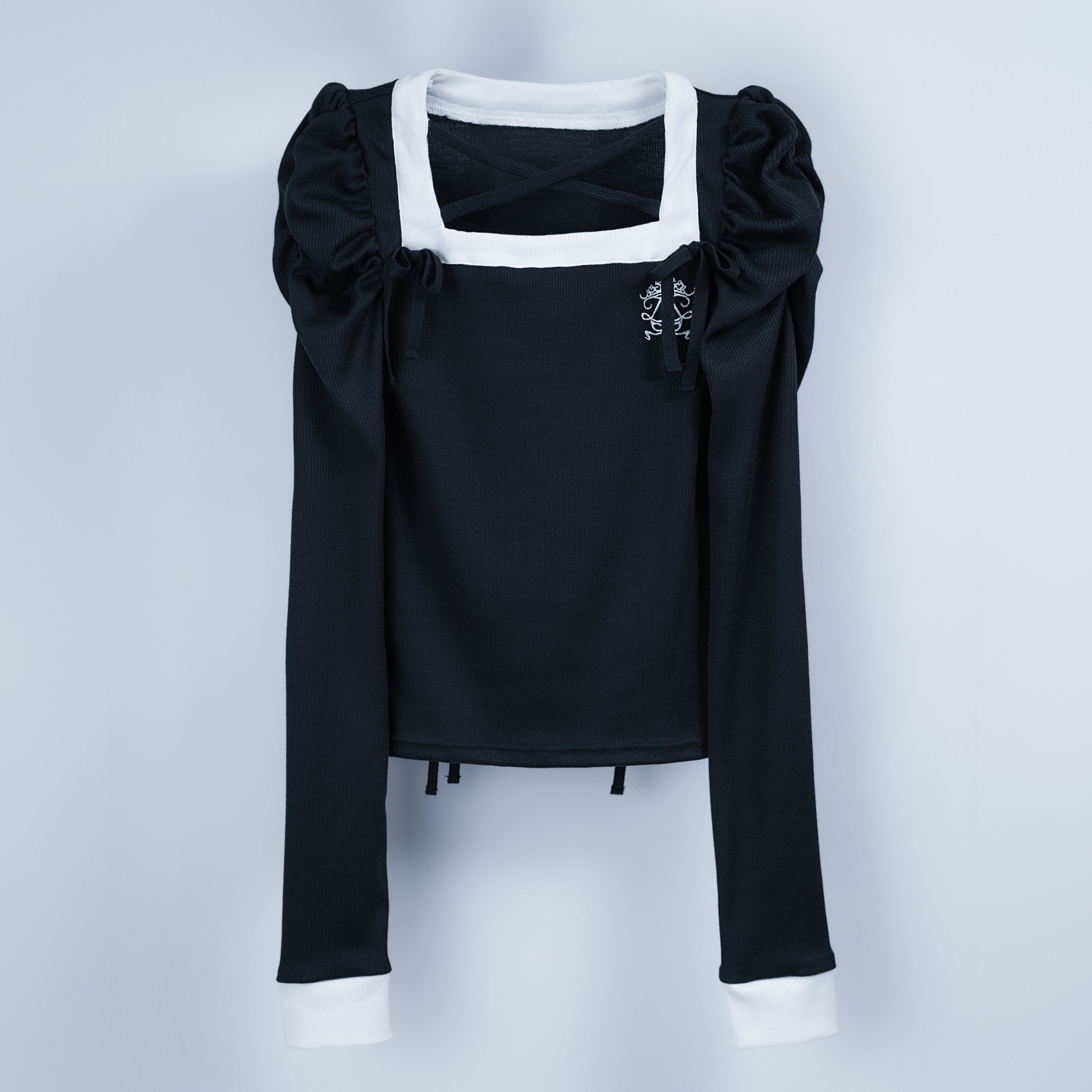 back ribbon doll knit black