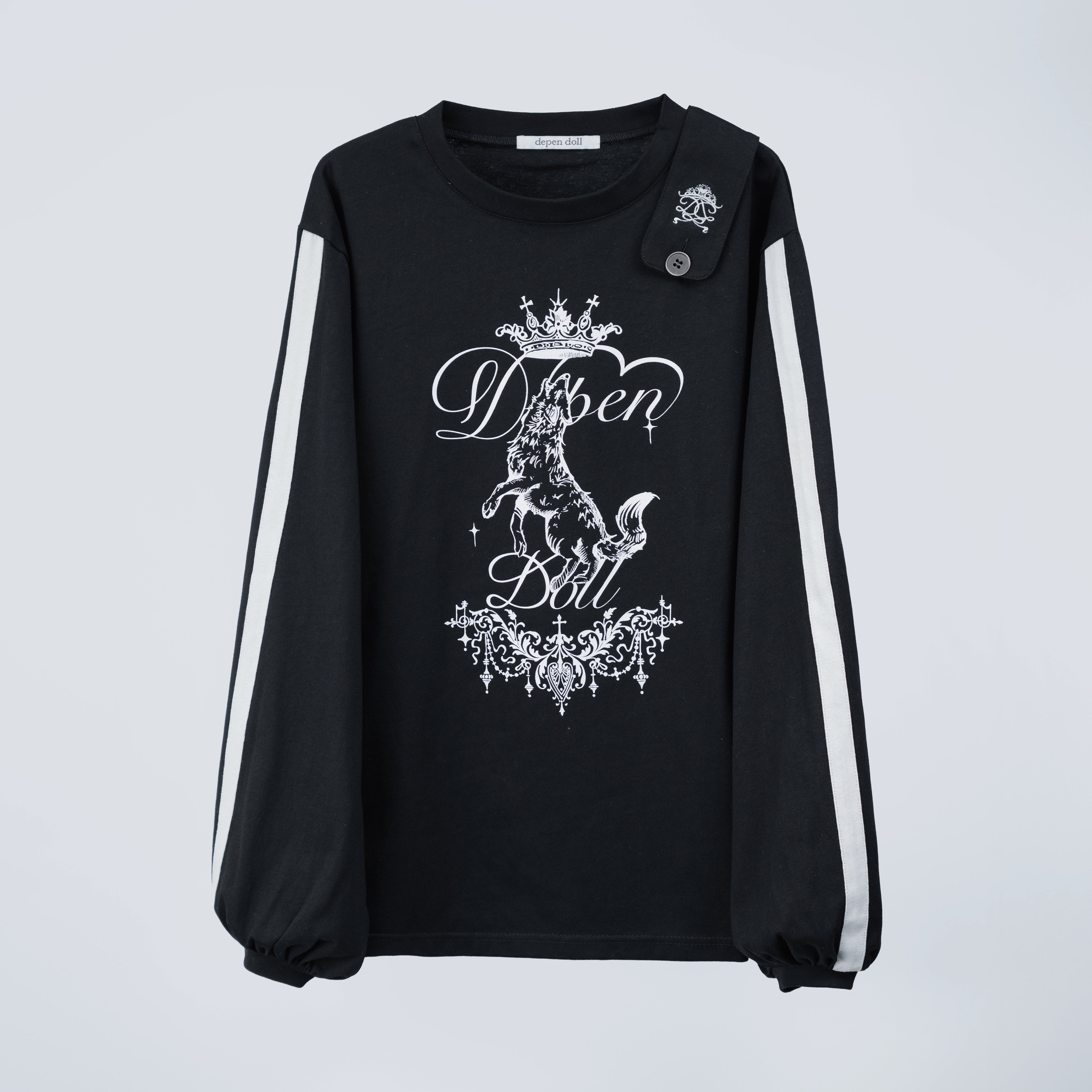 dd wolf crown line Tee black