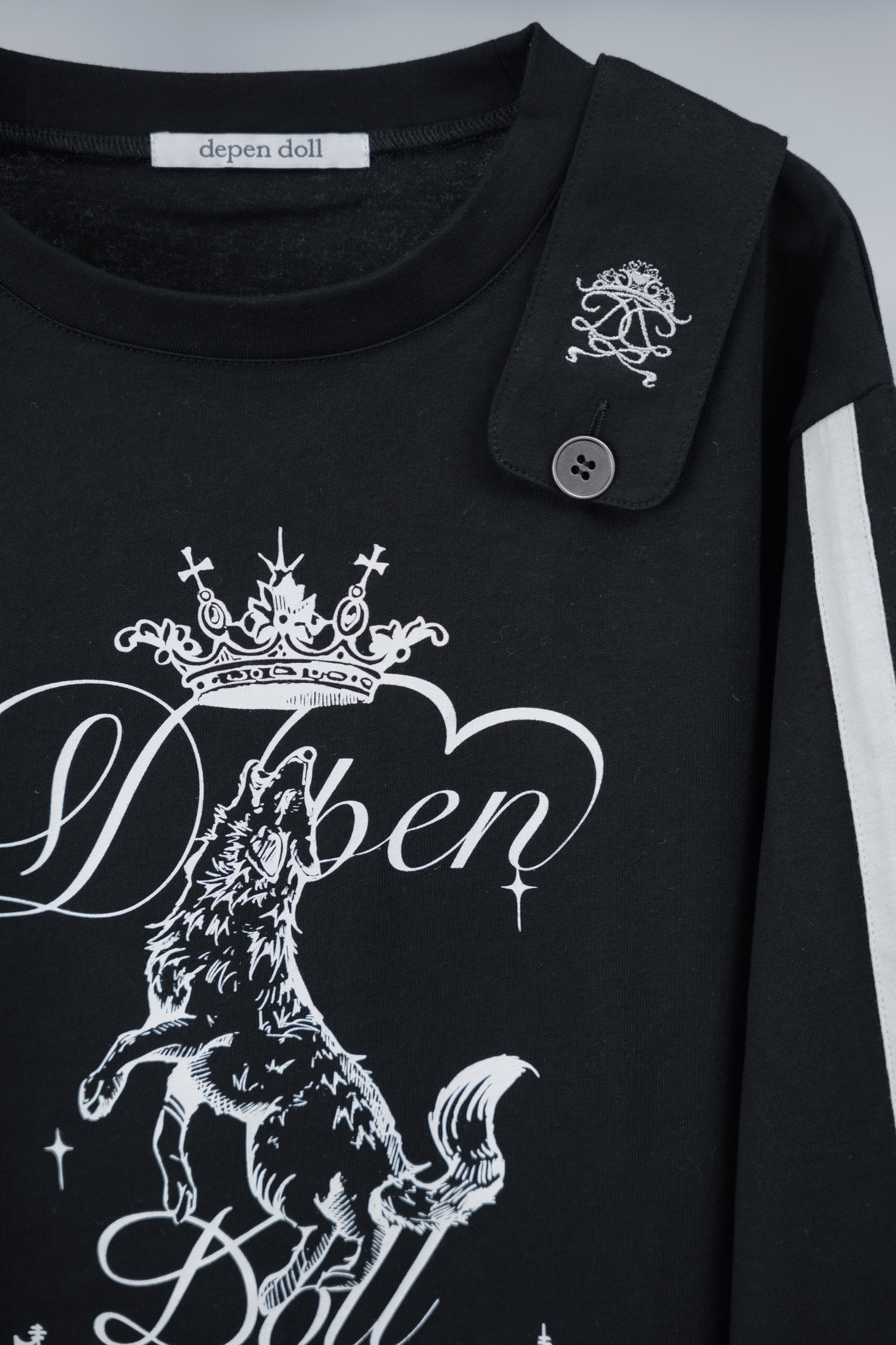 dd wolf crown line Tee black