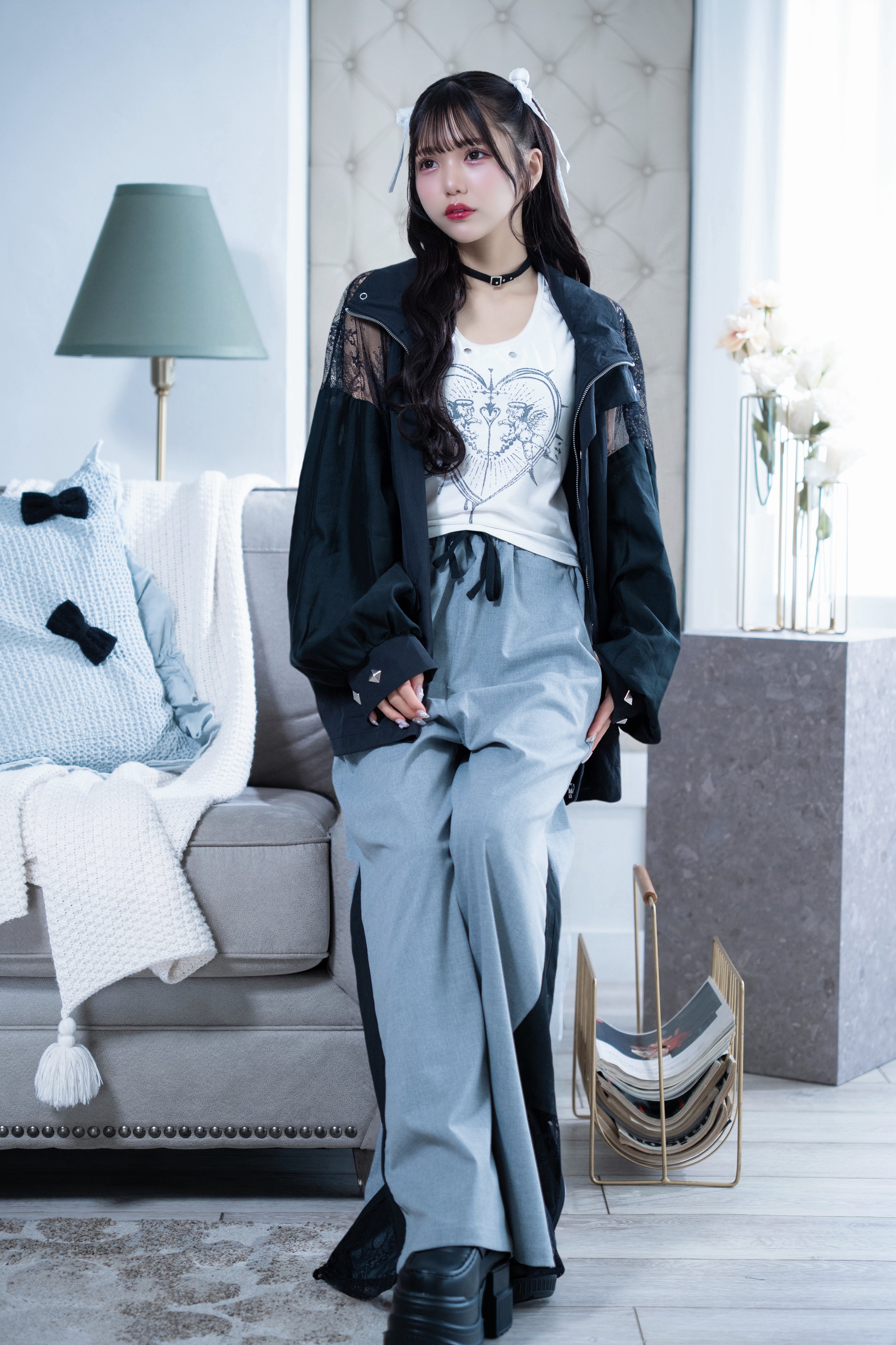 bicolor doll race pants gray