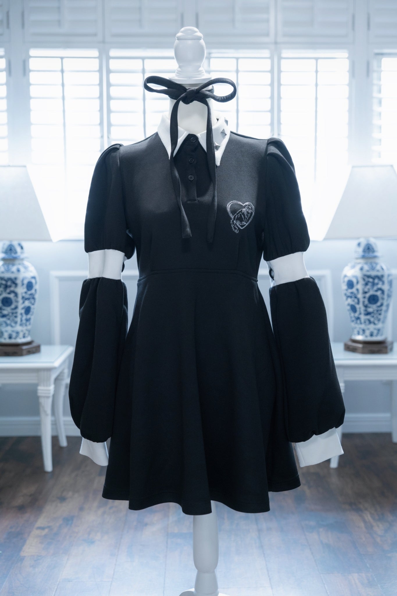 doll polo cat one-piece black