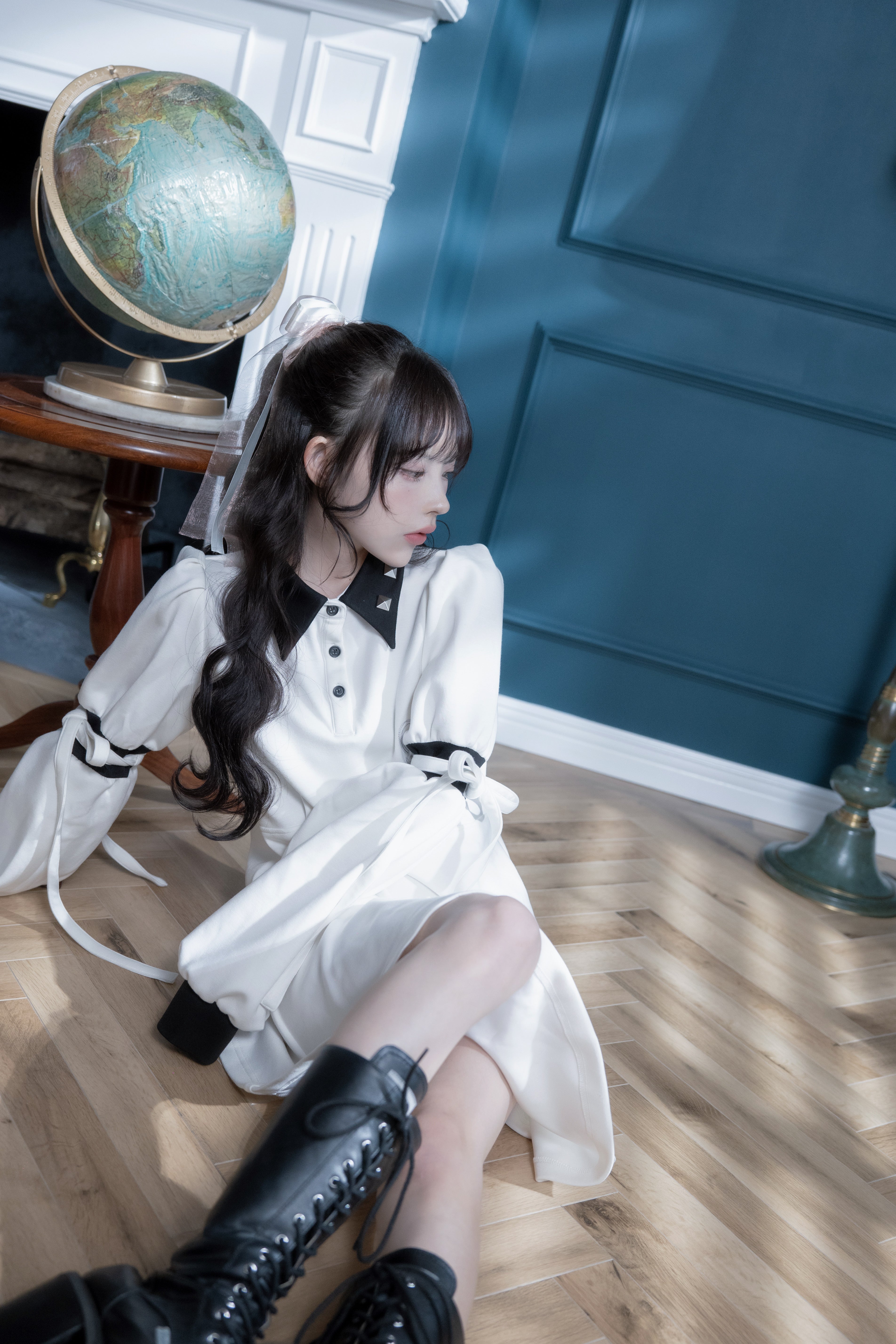 doll polo cat one-piece white