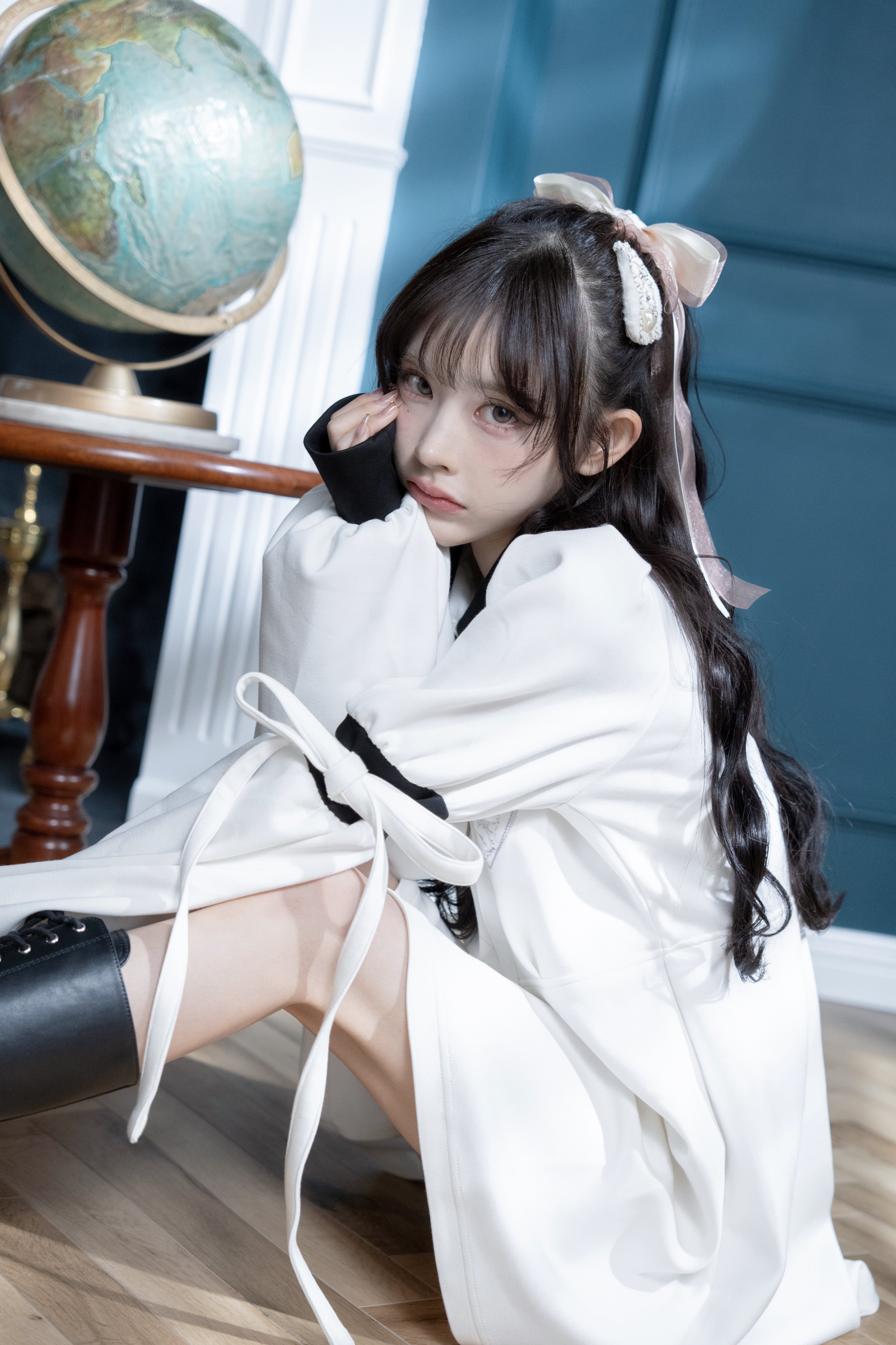 doll polo cat one-piece white