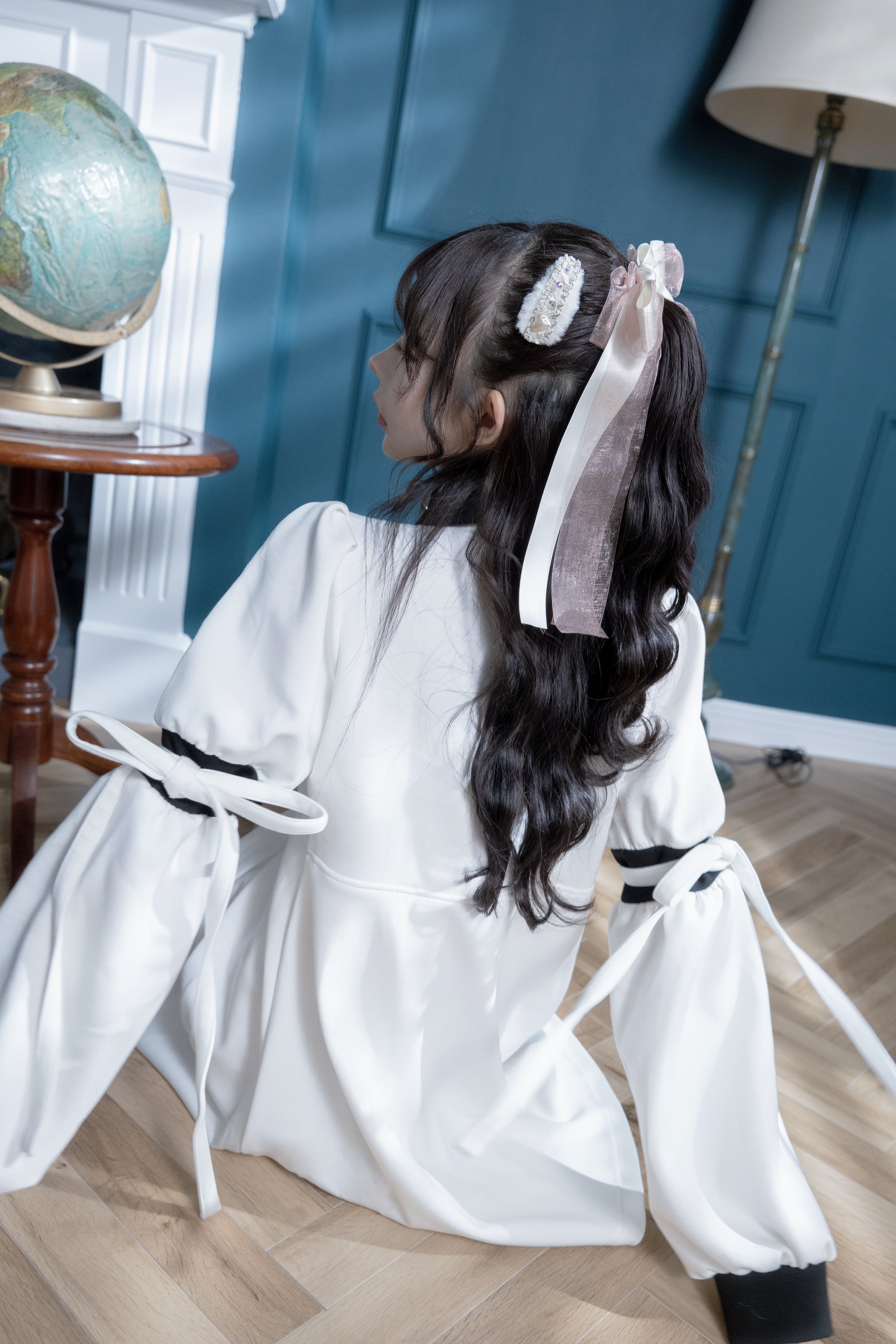 doll polo cat one-piece white