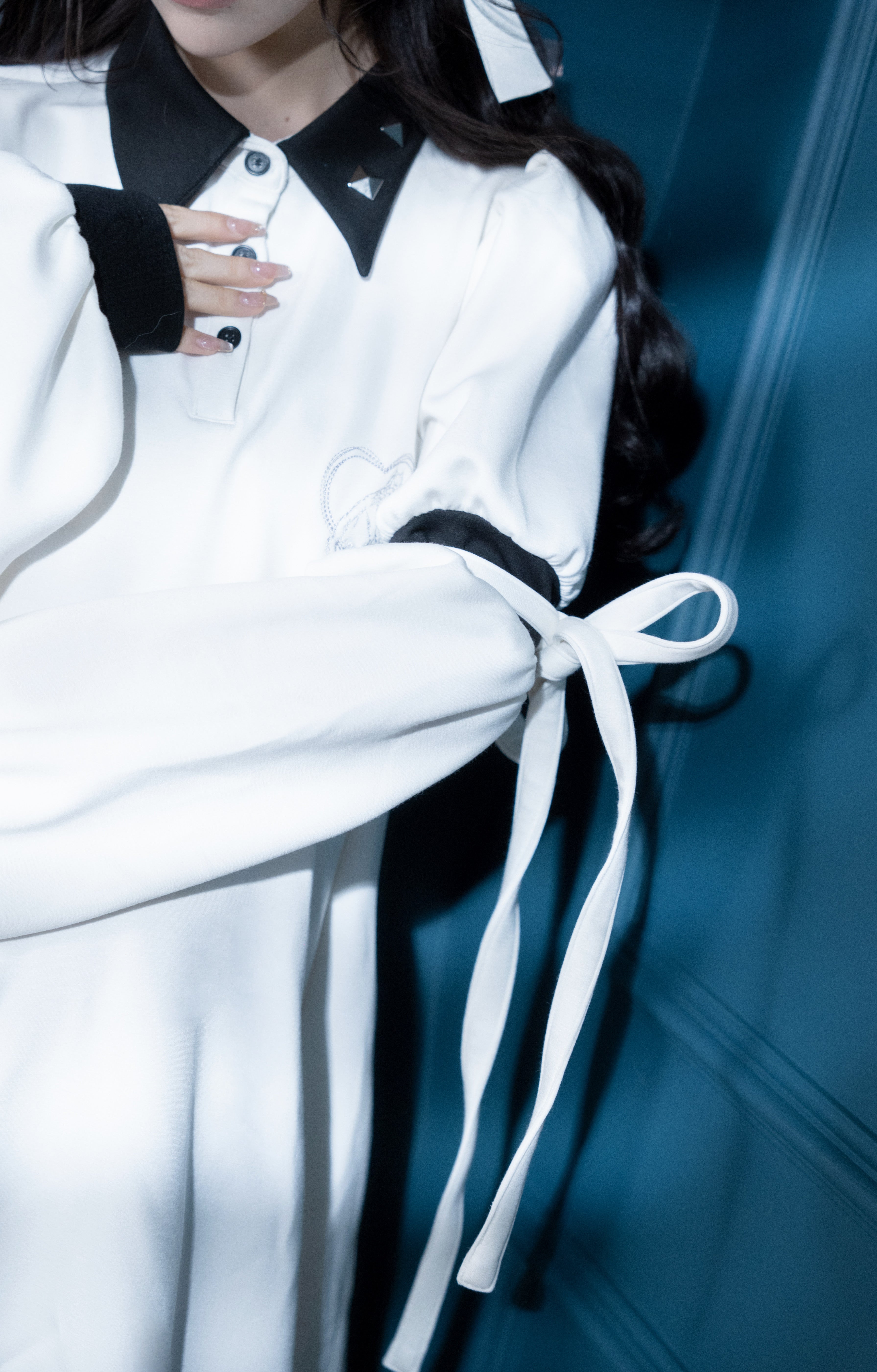 doll polo cat one-piece white