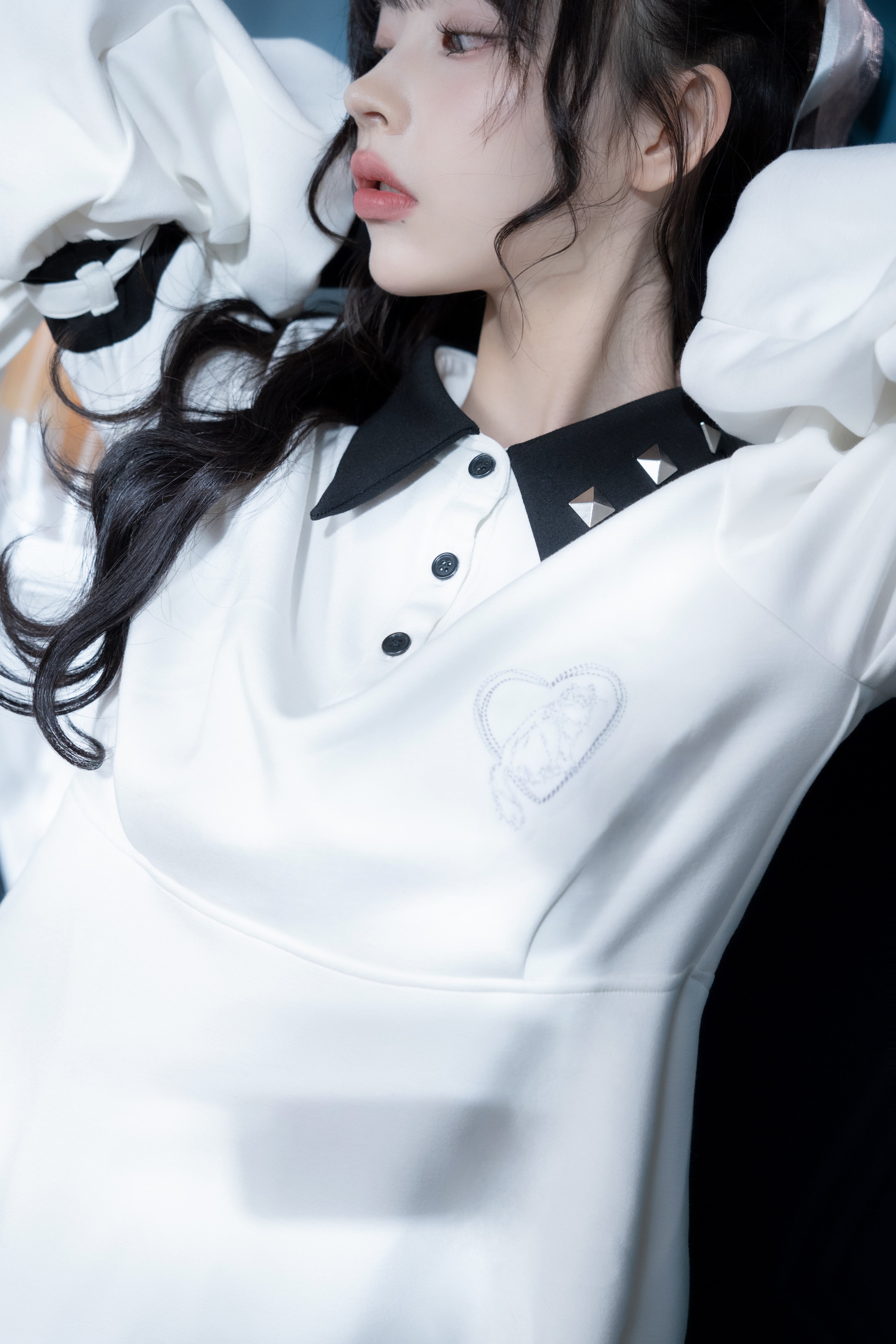 doll polo cat one-piece white