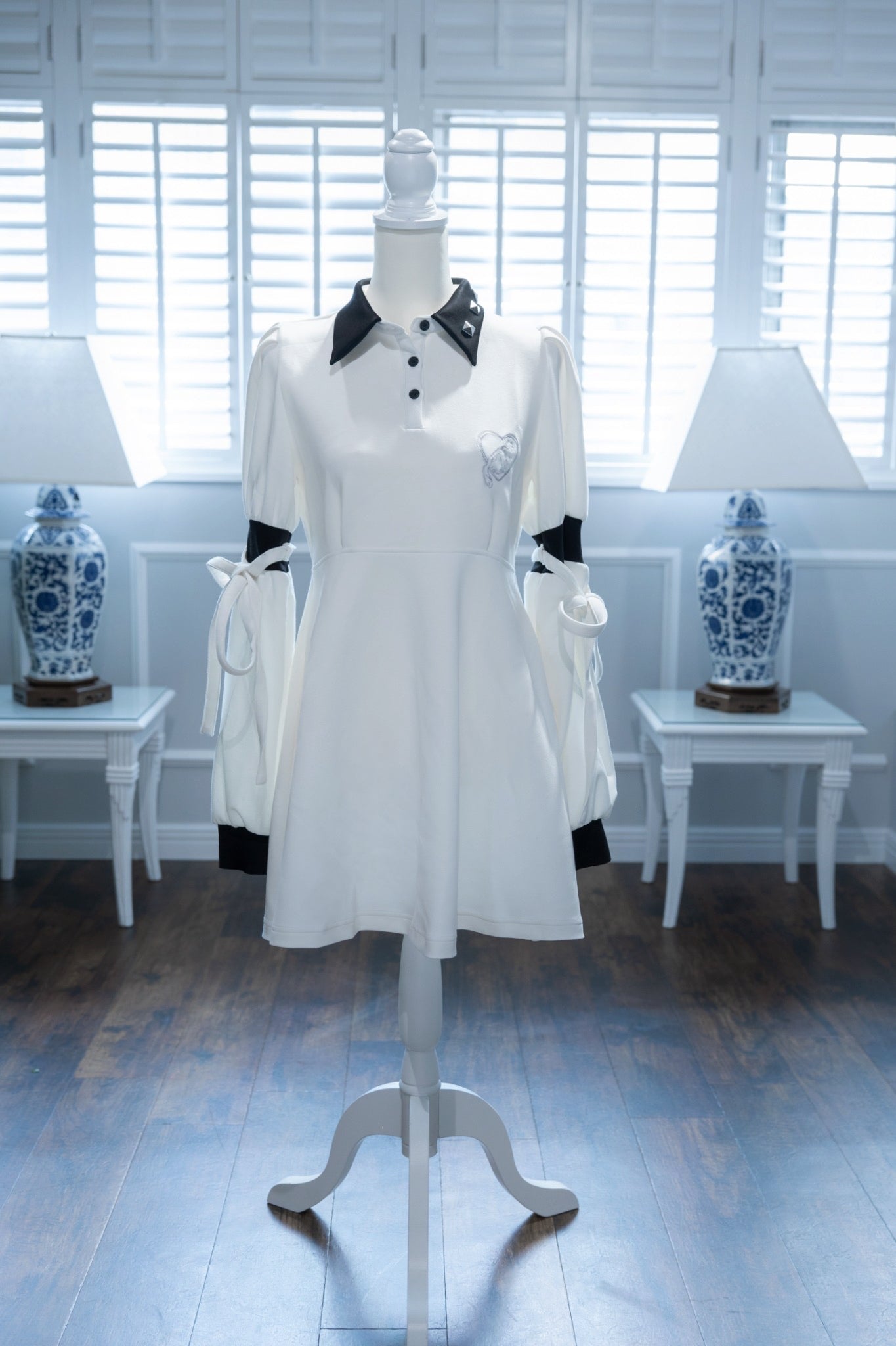 doll polo cat one-piece white