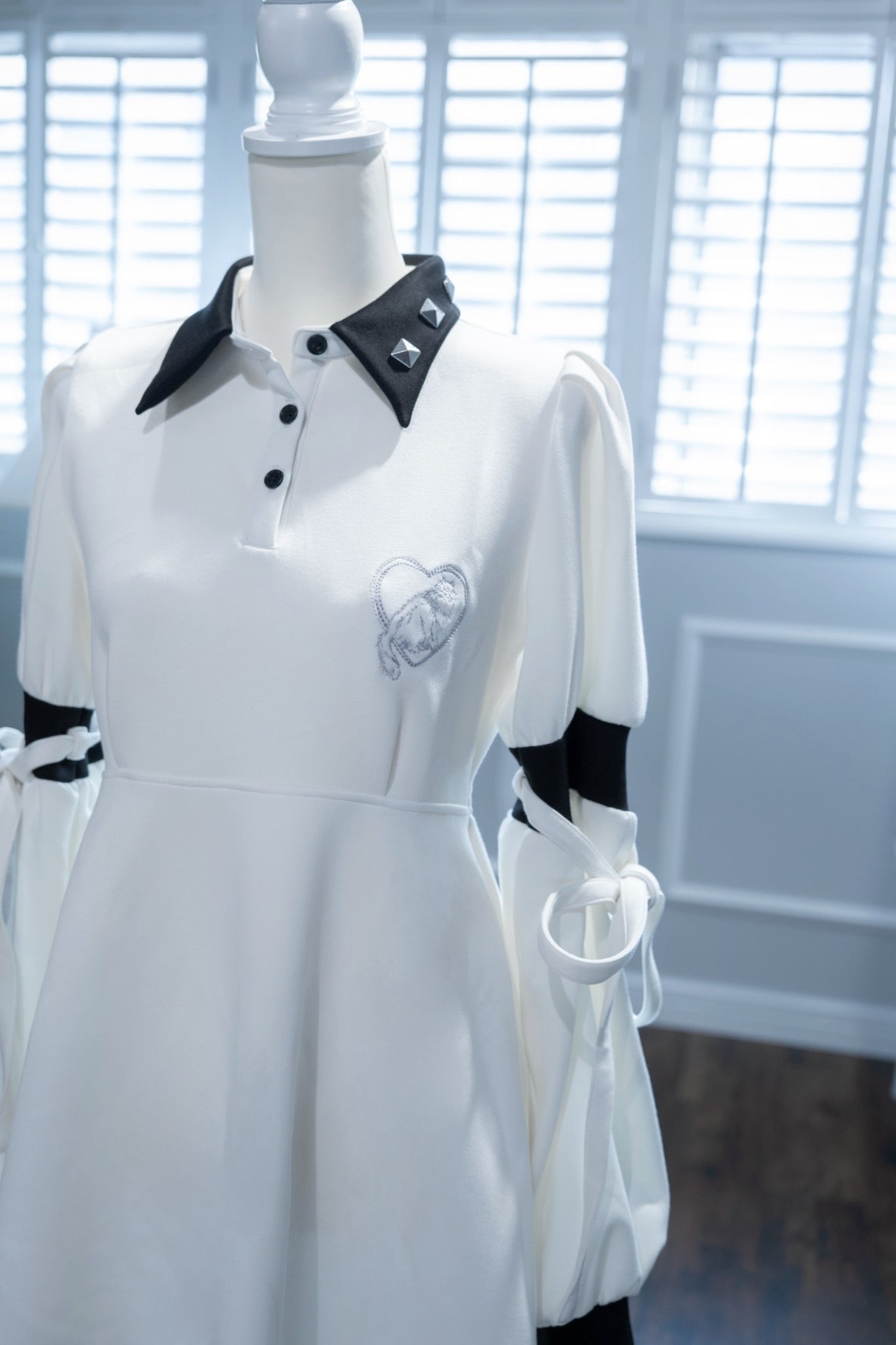 doll polo cat one-piece white