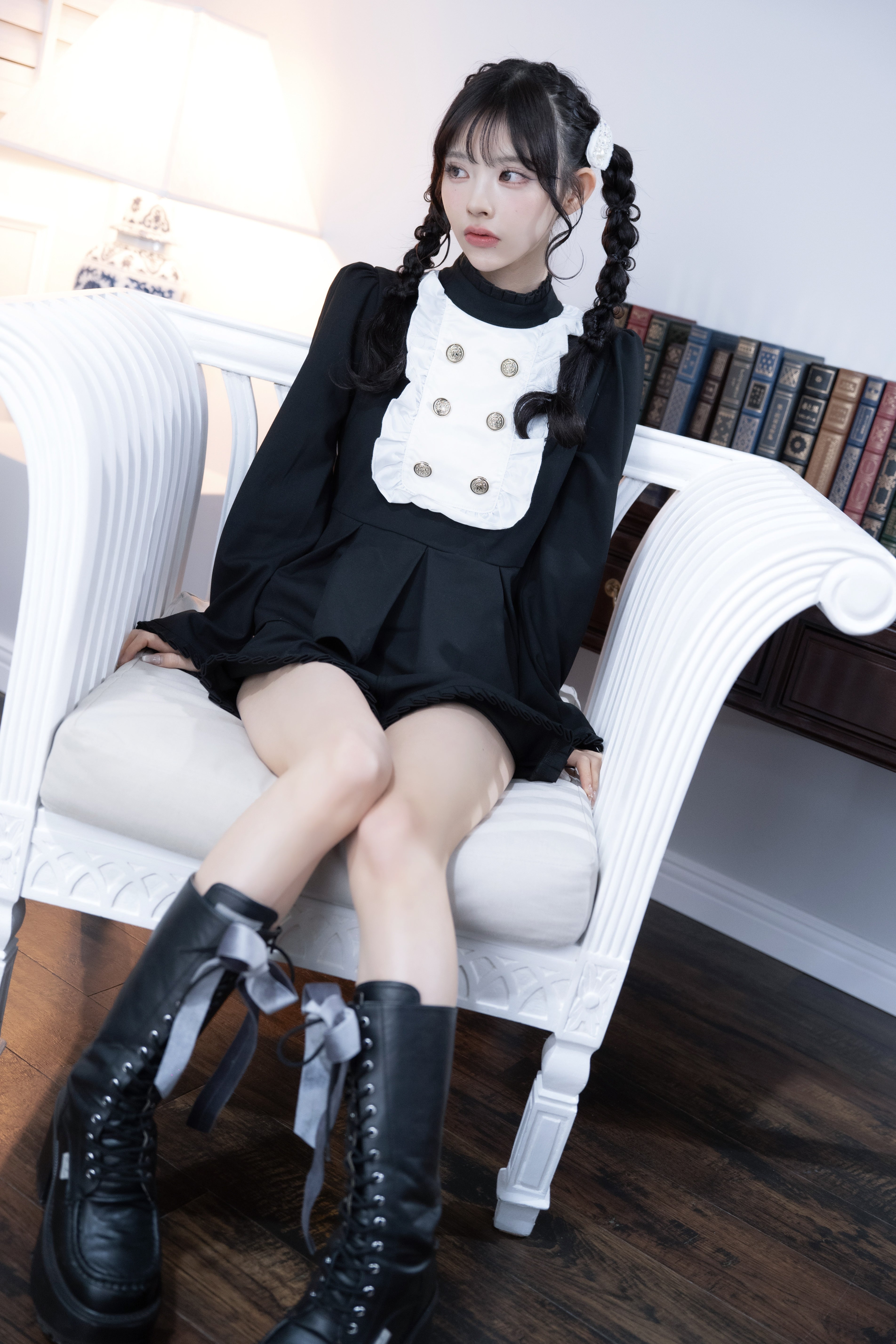 doll peplum jacket black