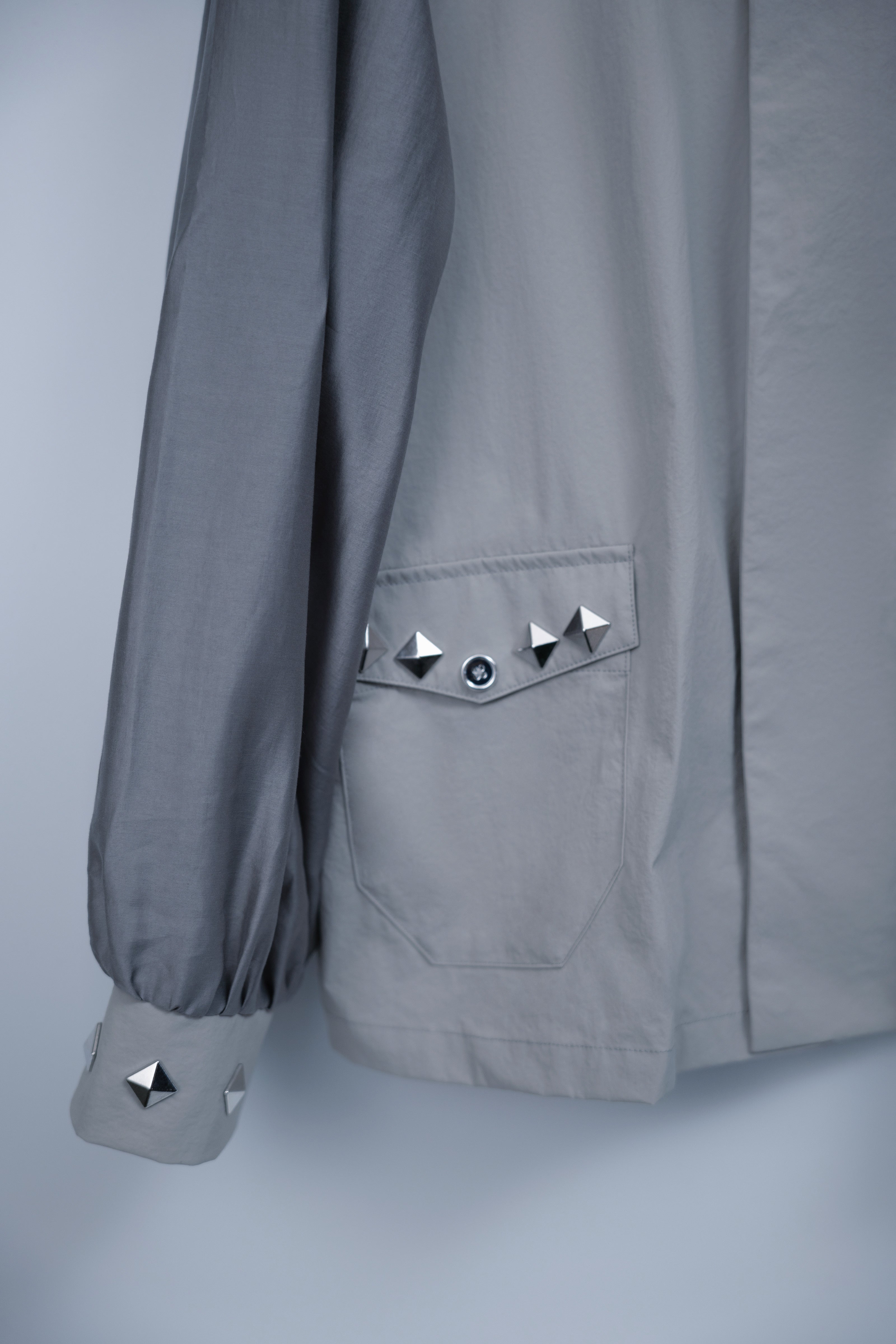 dd sheer lace blouson light gray