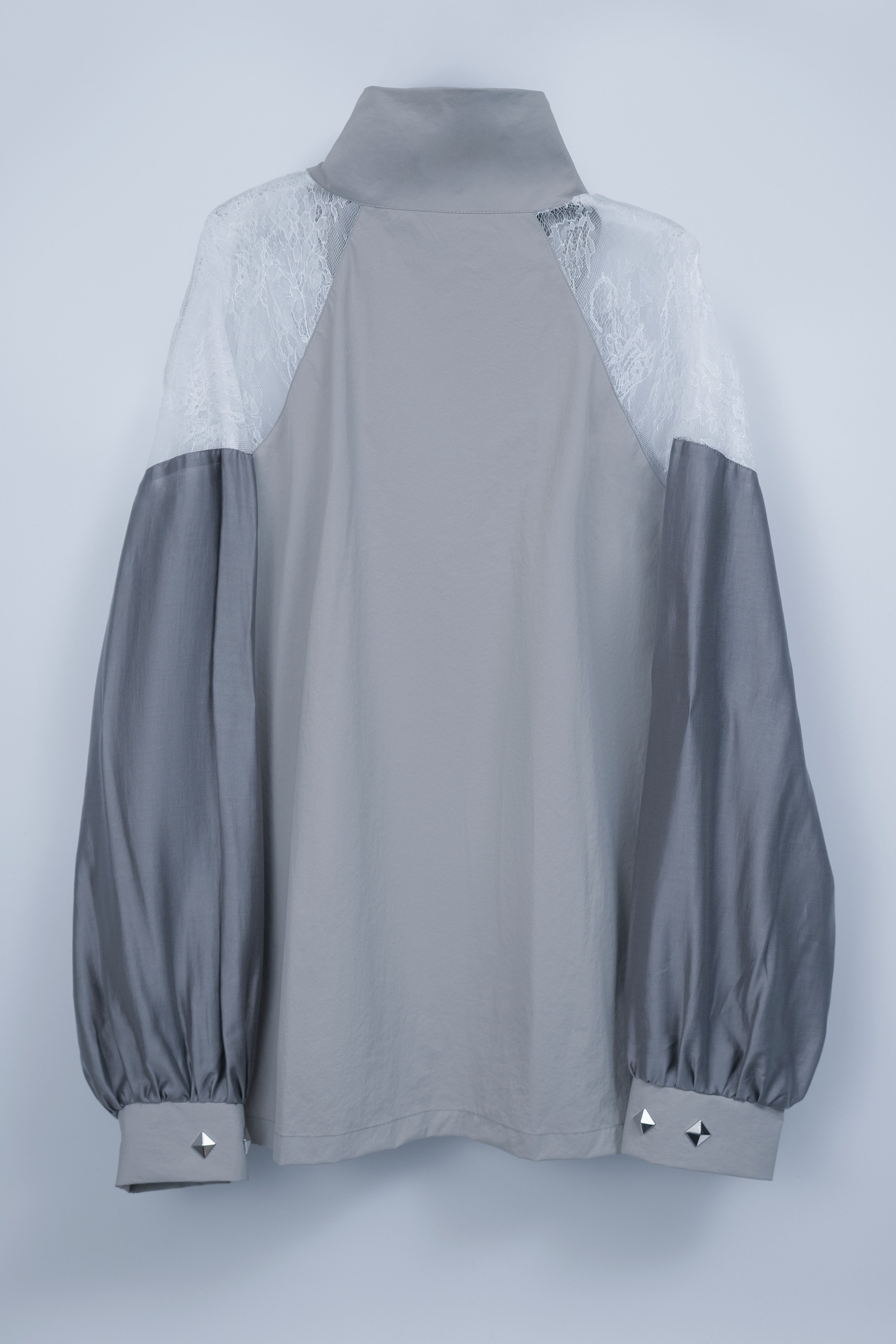 dd sheer lace blouson light gray