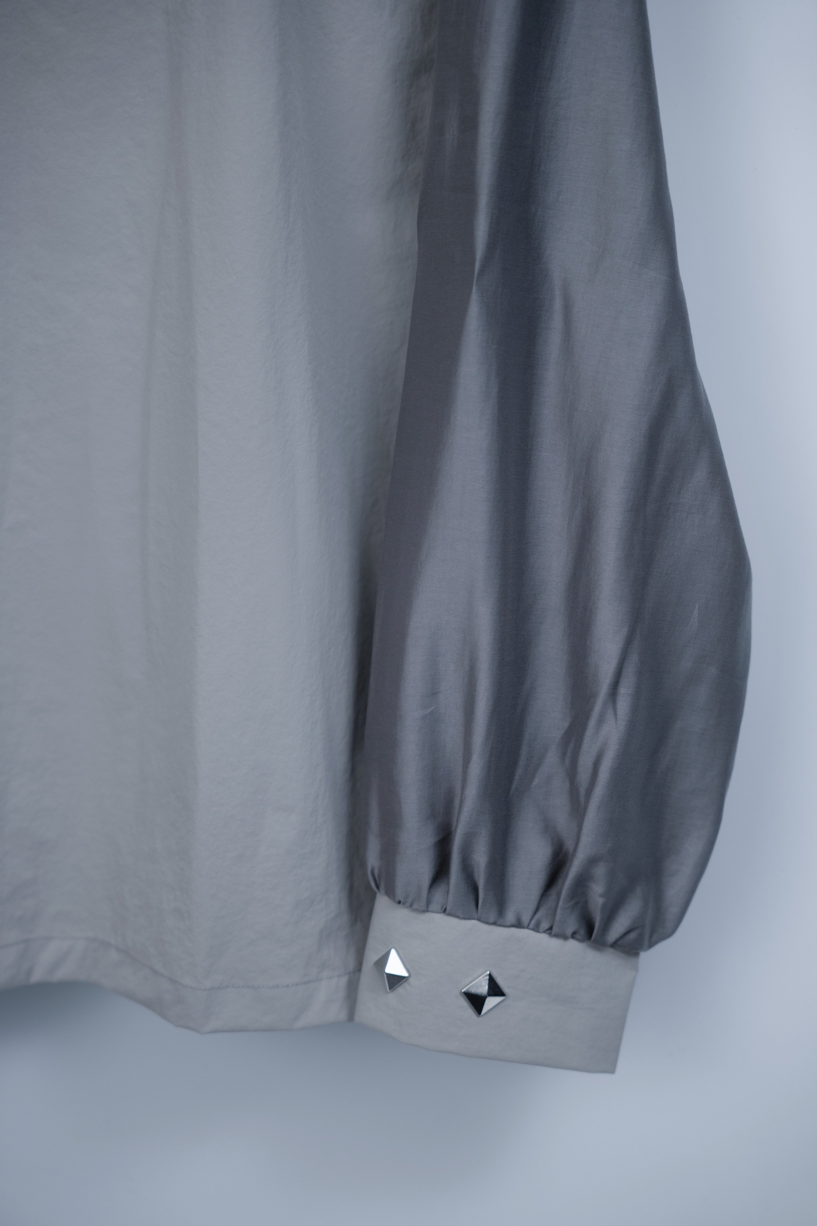 dd sheer lace blouson light gray