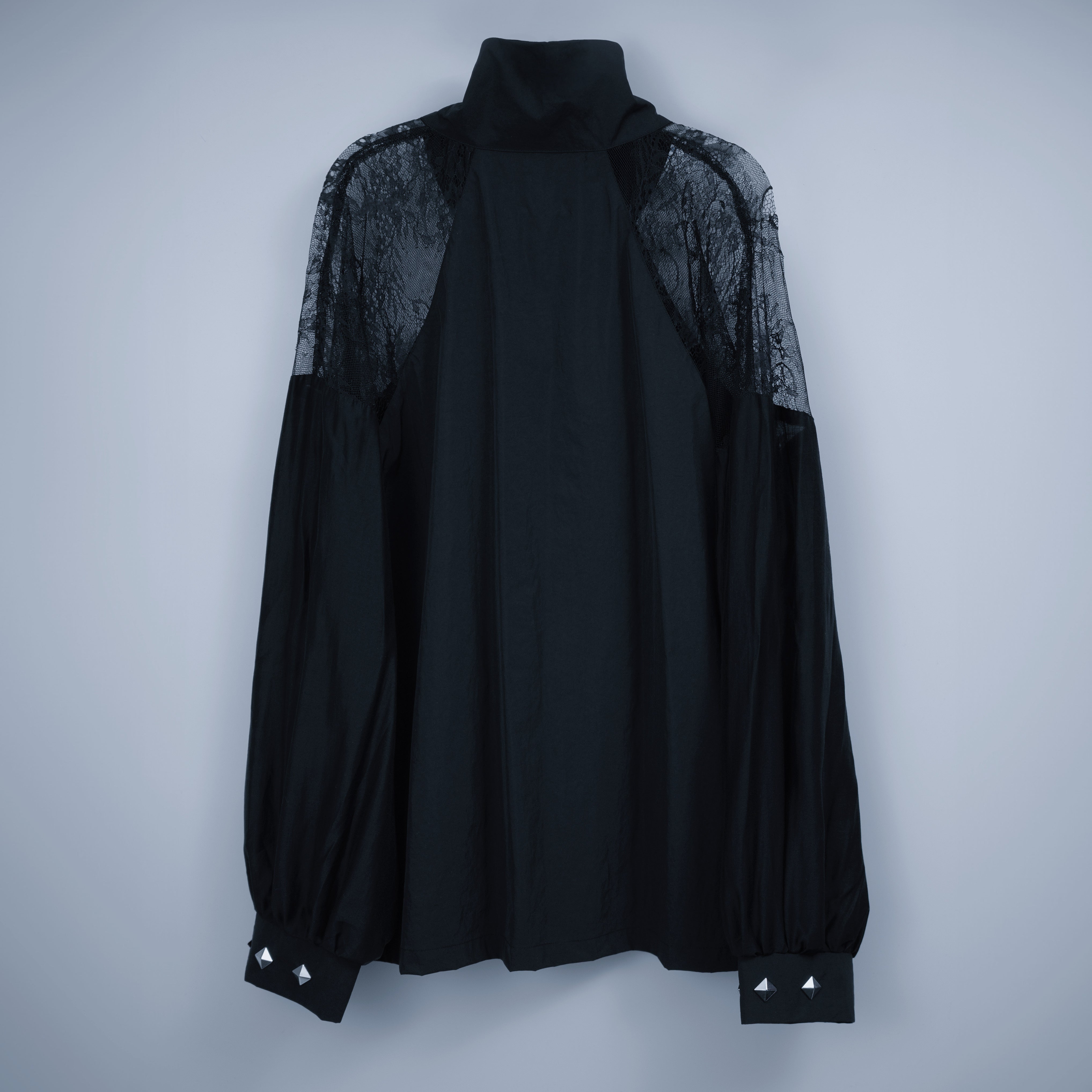 dd sheer lace blouson black