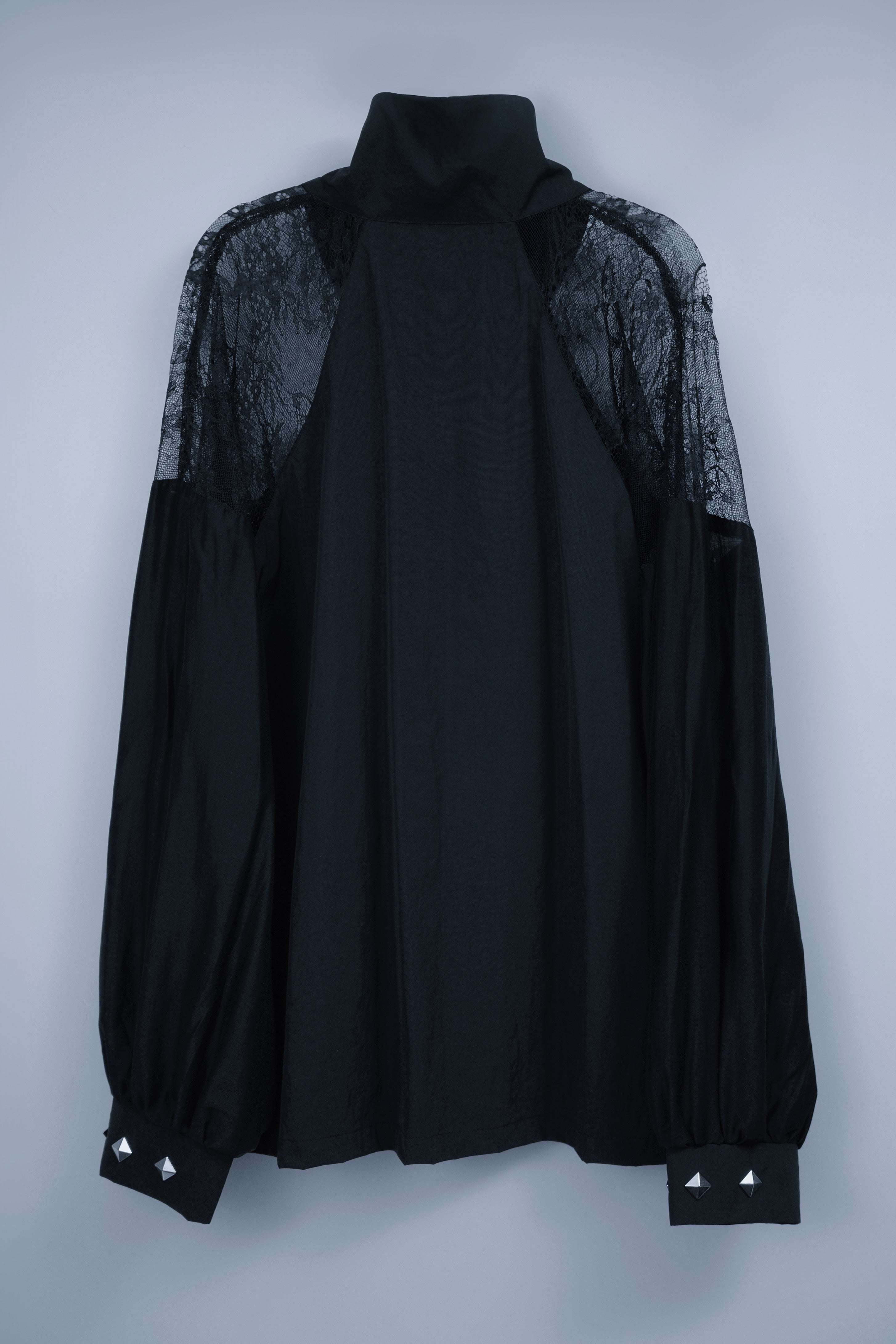 dd sheer lace blouson black