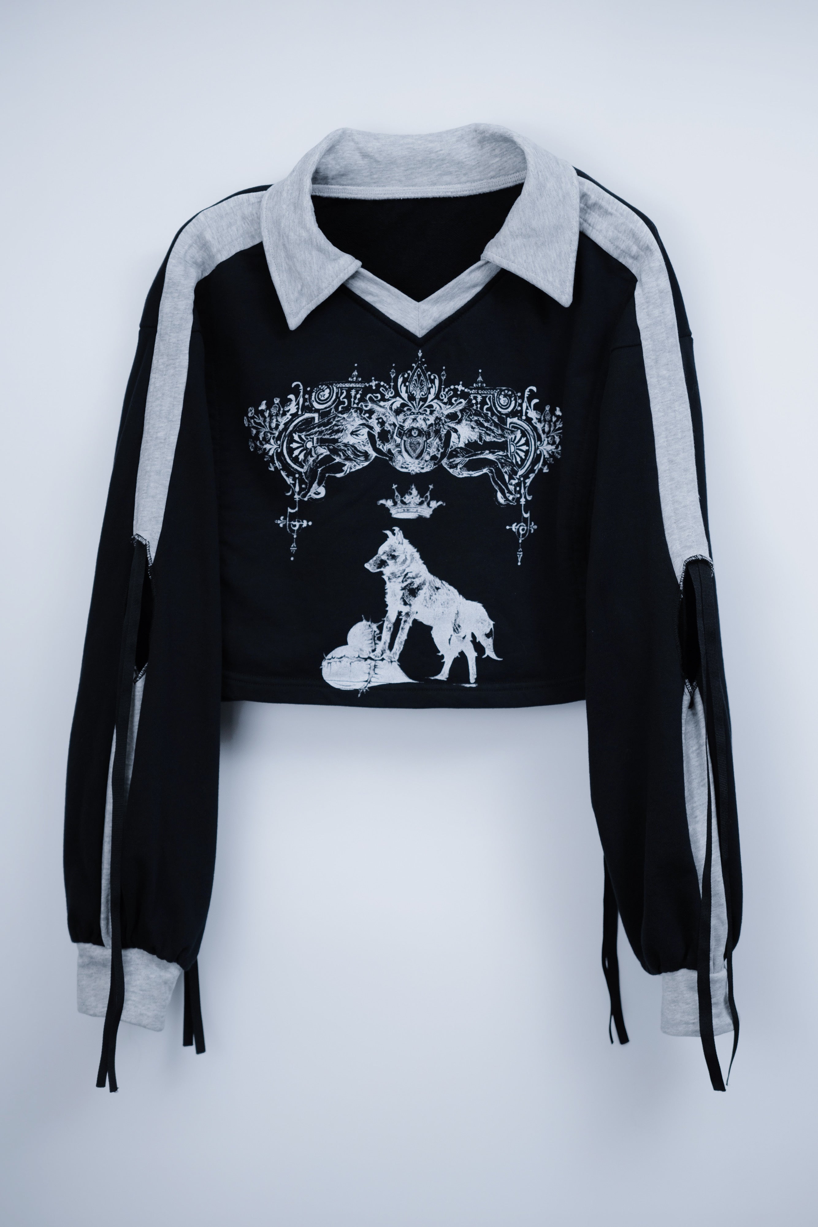dd wolf sweat polo shirt black