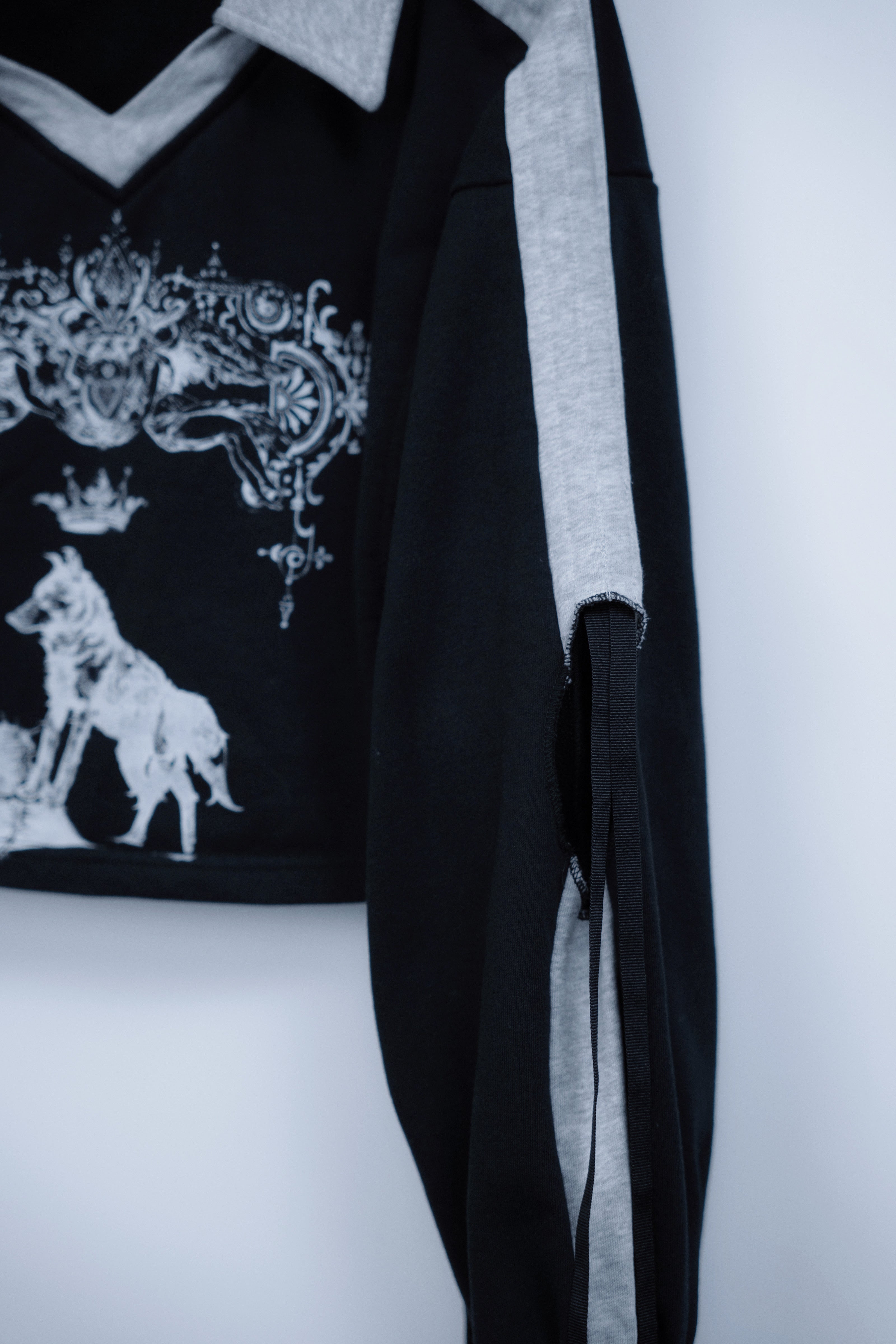 dd wolf sweat polo shirt black